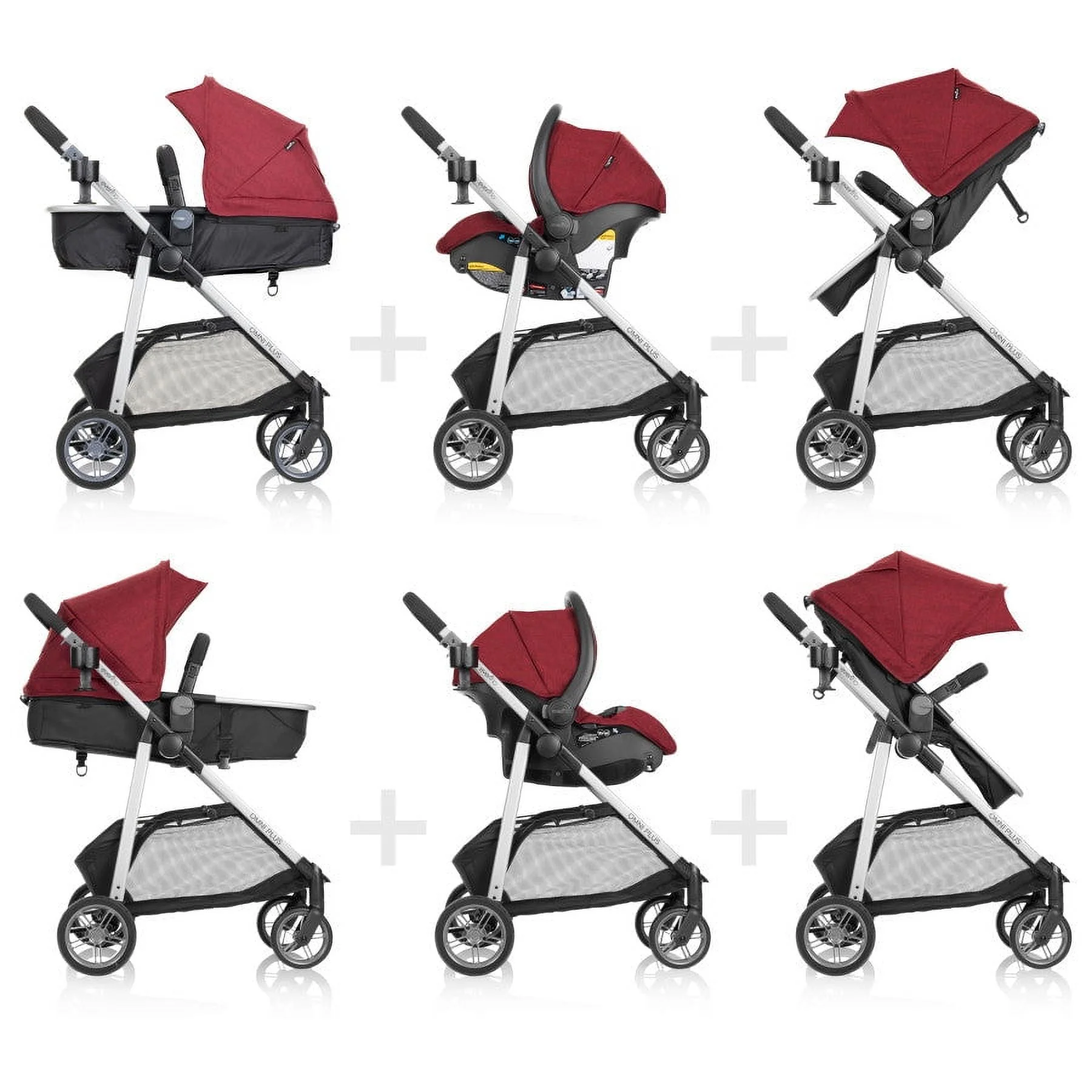 Evenflo Omni Plus Modular Travel System with LiteMax Sport Infant Car Seat, Mylar Gray, Unisex - Image 51