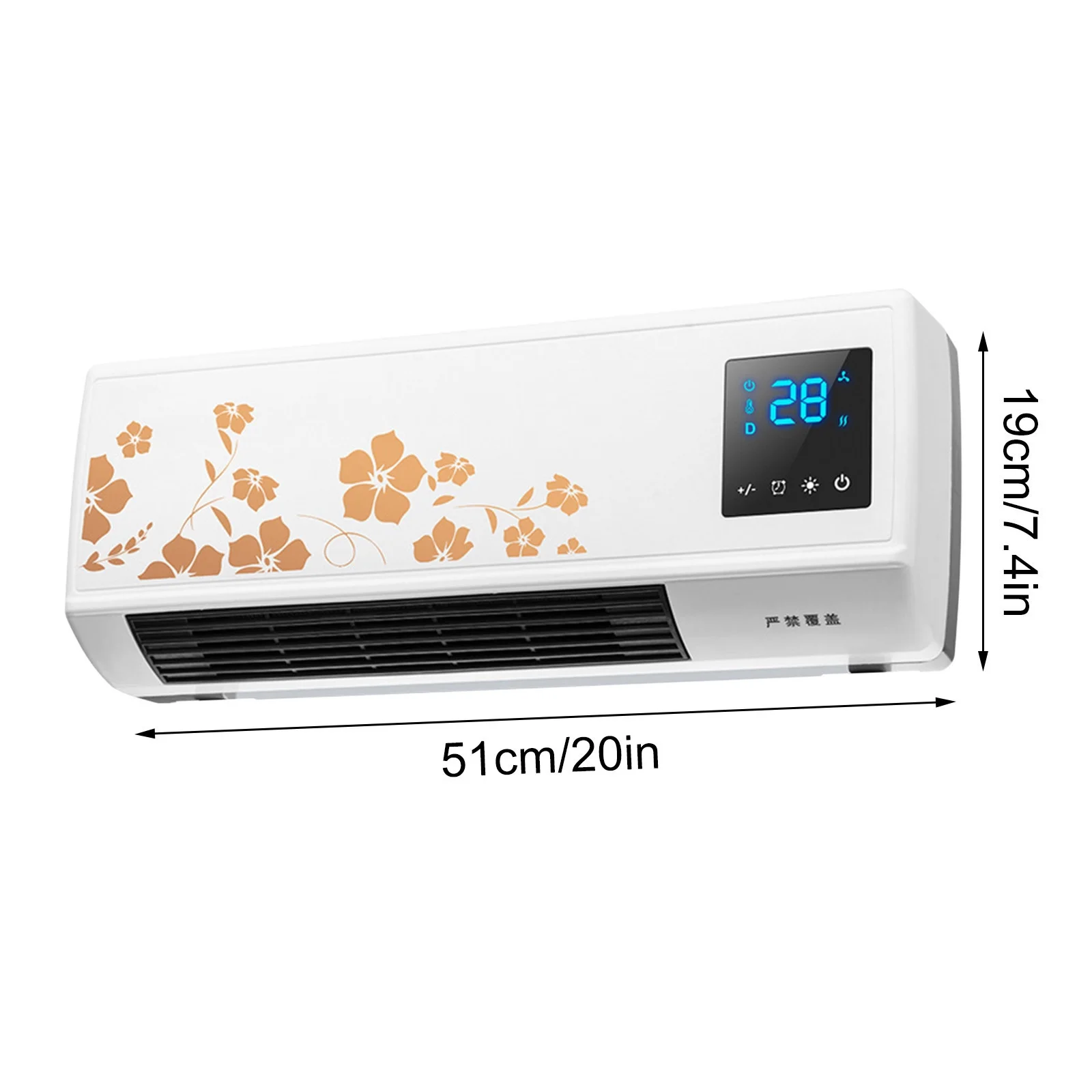 FYHALE Wall Air Conditioner, Portable Air Conditioner with Remote Control, Energy-saving Fast Heating Conditioner Fan, Shaking Head & Power-saving Ac Unit for Home Office Bedroom
