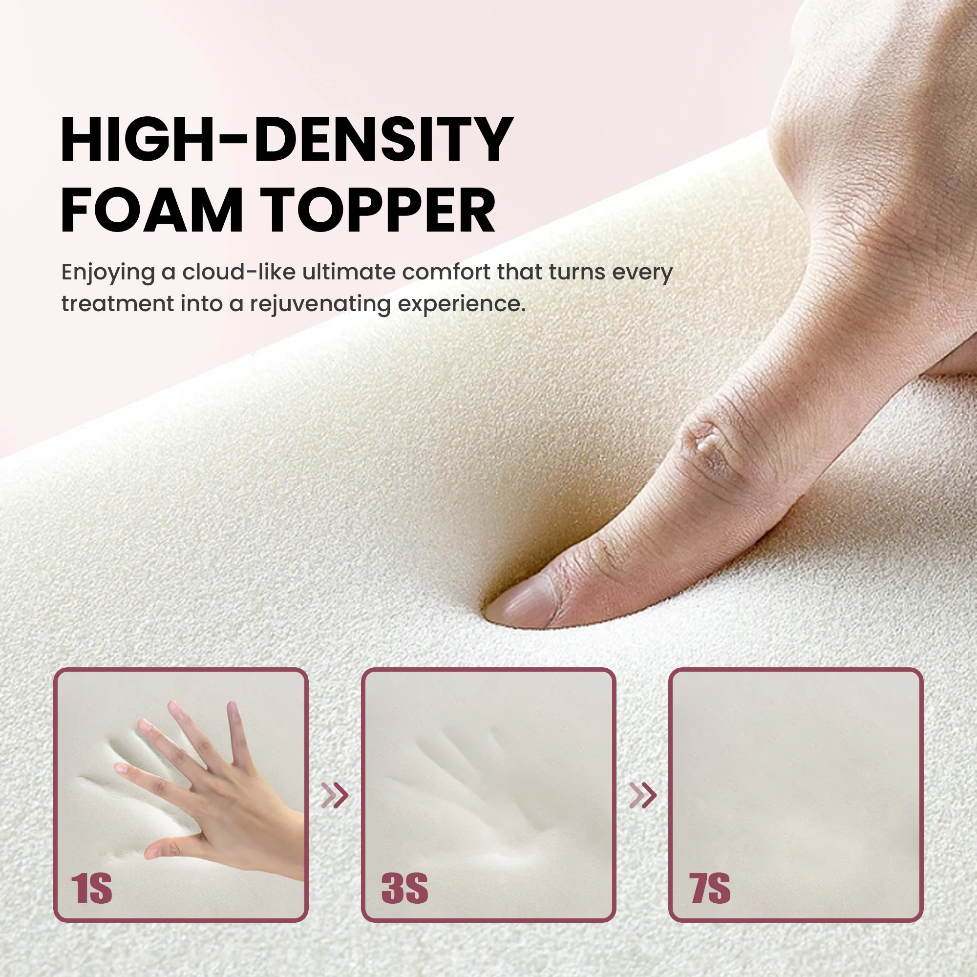 Lash Bed Foam Topper, Massage Table Memory Foam Topper, Ergonomic Curved Mattress Topper Lash Bed Cushion for Beauty Salon (71 Inches X 23.6 Inches(180cm X 60cm)) - Image 10