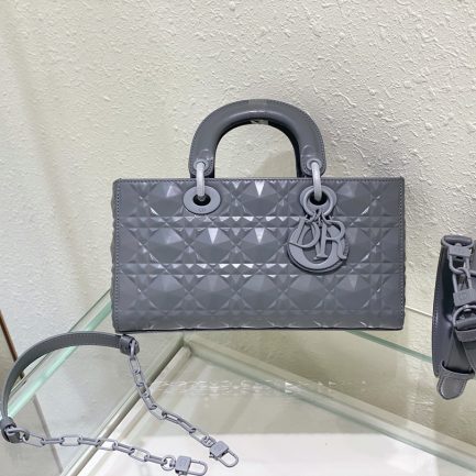 Medium Lady D-joy Bag White/Grey/Beige/Black For Women 10in/26cm M0540ONGE_M0301:1High-quality replica
