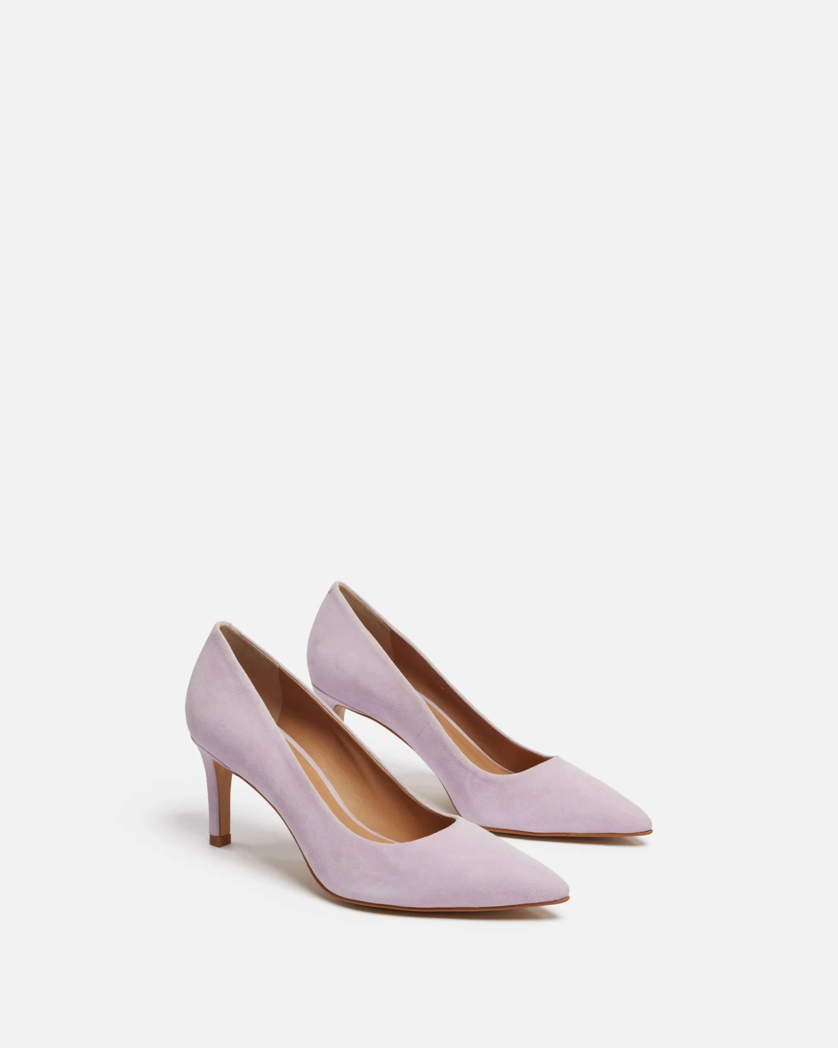ESCARPINS KAITLYN/VEL - En cuir velours à talons lilas