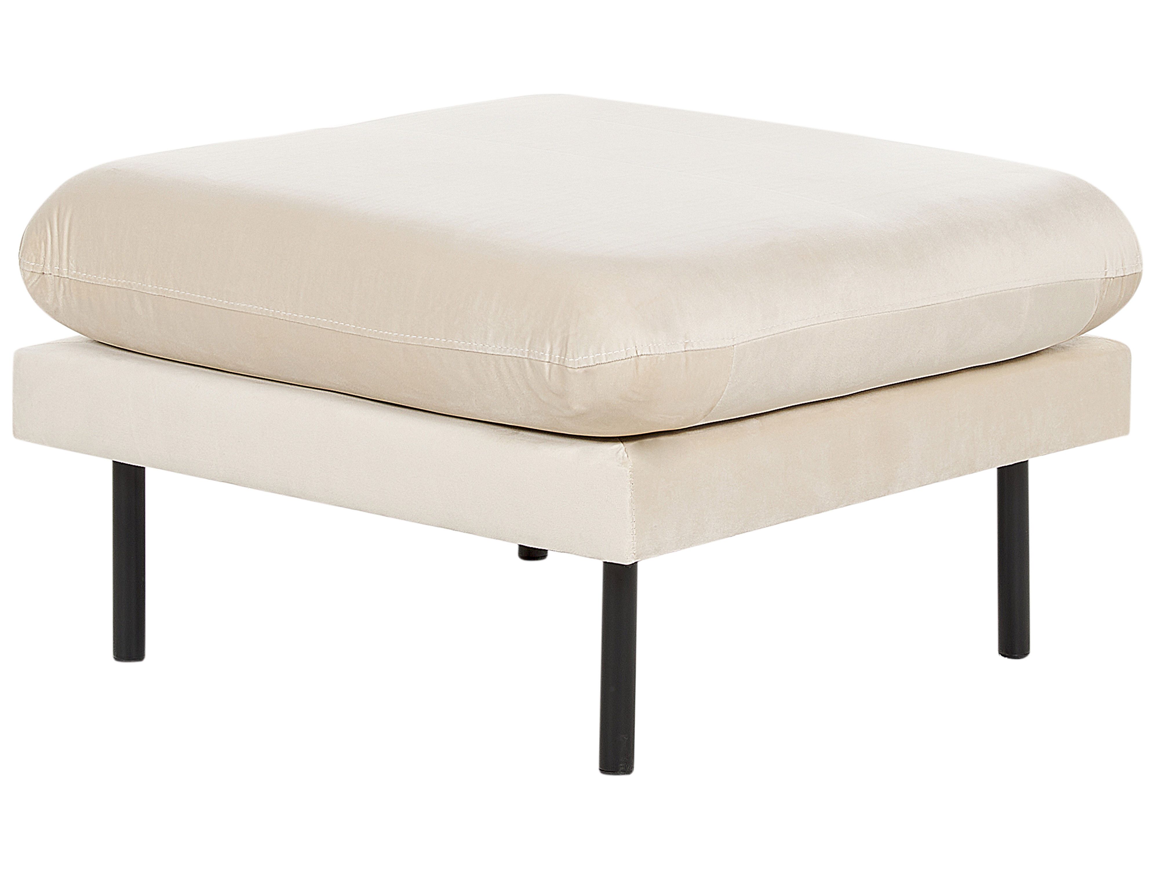 Ottoman VINTERBRO Velvet Light Beige