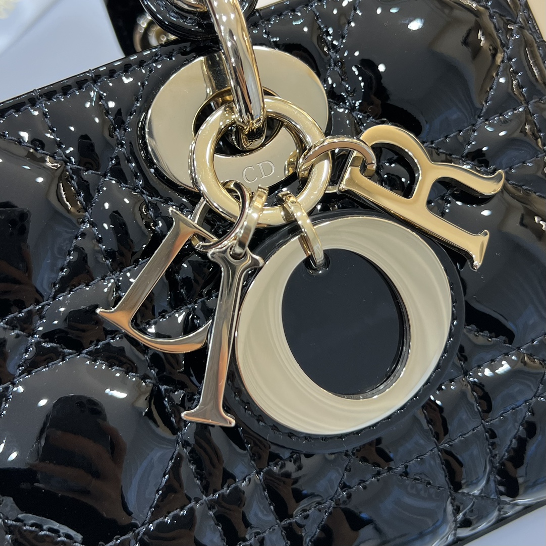 Dior Medium Lady D-Joy Bag Black For Women 8,7in/22cm1:1High-quality replica