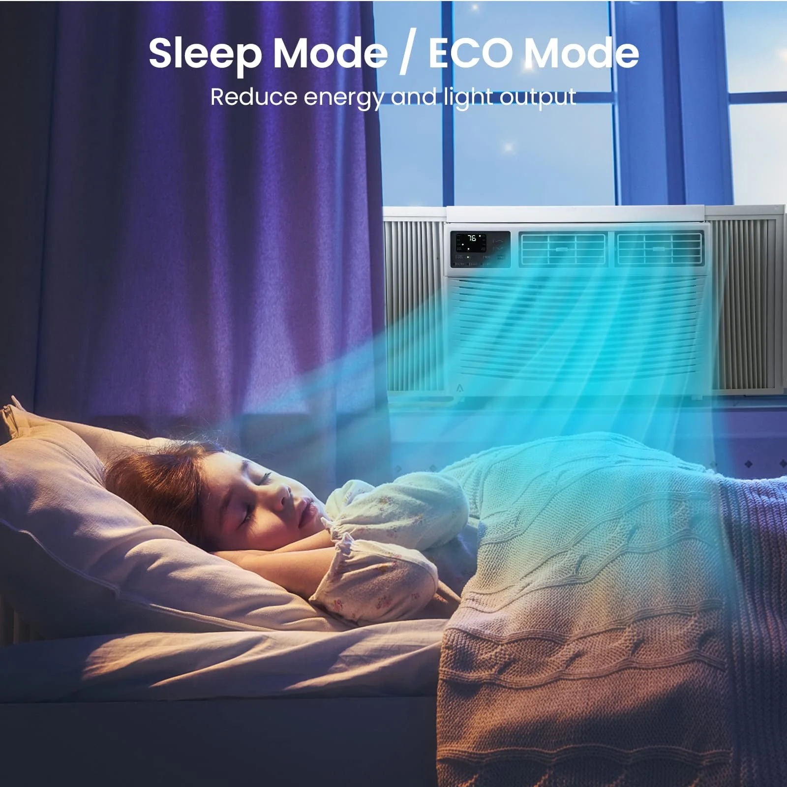 Air Conditioner, 8000 BTU Turbo Fast Cooling AC Unit Remote/App Control, Flexible Window Opening(T Design Install Kit), 24H Timer, Washable Filter,White - Image 12