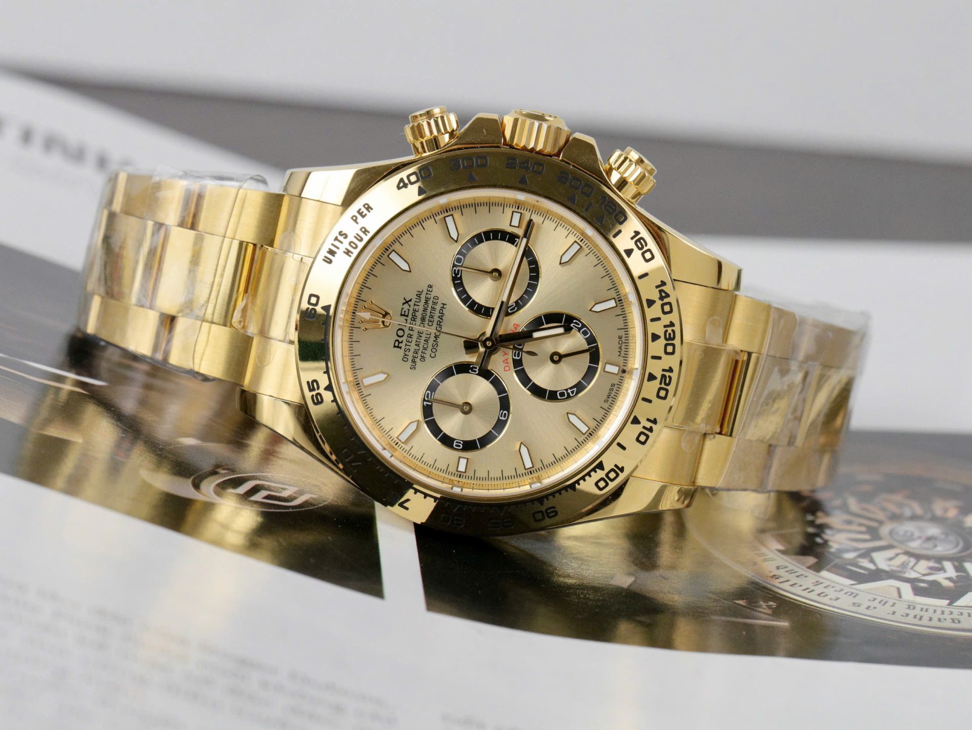Rolex Best Replica Watch Daytona 126508 Yellow Dial Oyster Strap 40mm - Top club
