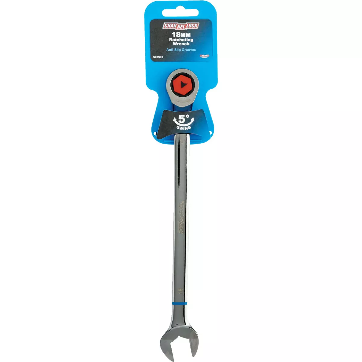 Channellock Metric 18 mm 12-Point Ratcheting Combination Wrench