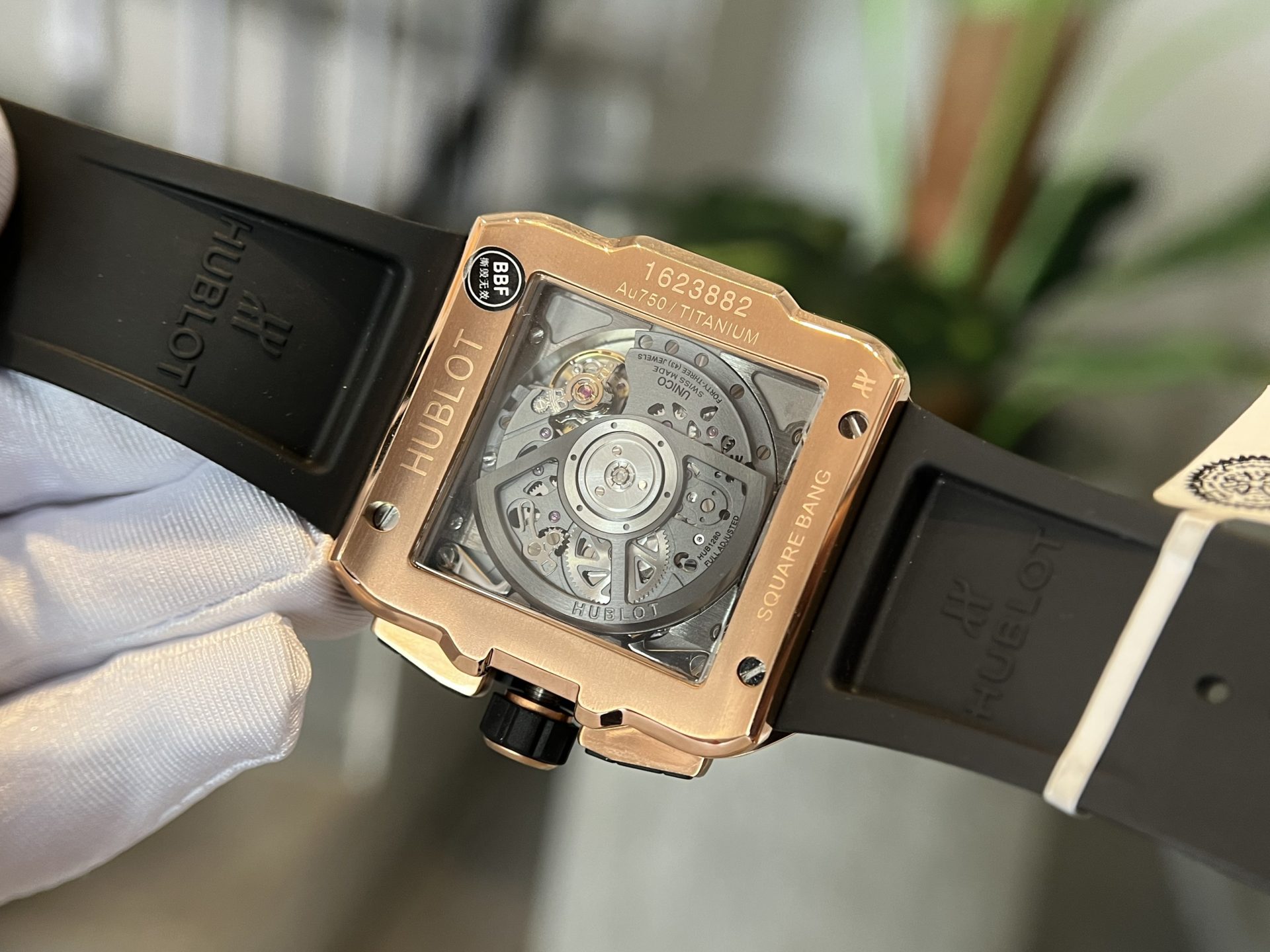 Hublot Best Replica Watch Square Bang King Gold Custom Moissanite Diamonds BBF 42mm - Top club