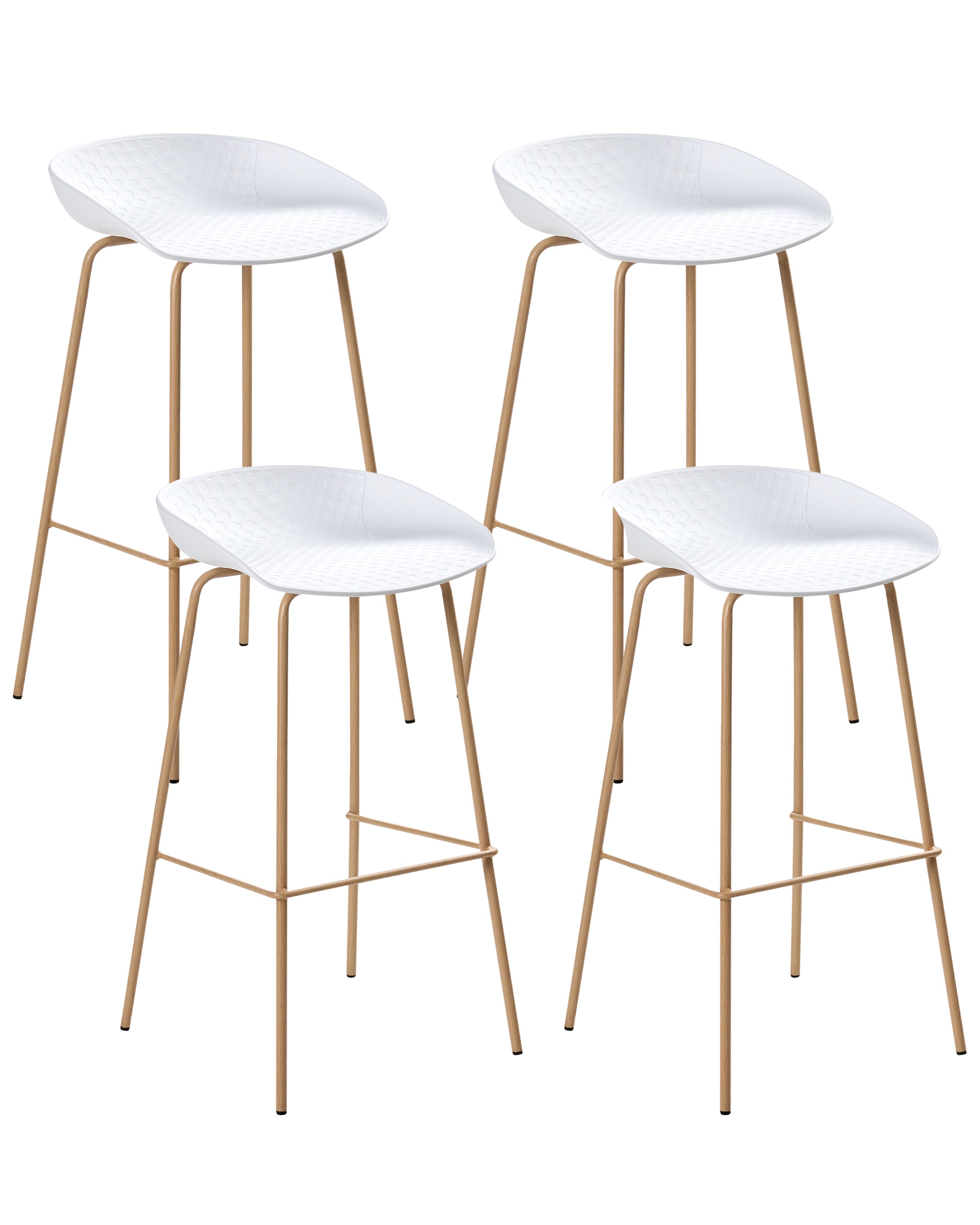 Set of 4 Bar Chairs VENLO White