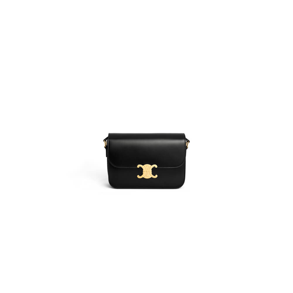 Celine Classique Triomphe Bag In Shiny Calfskin