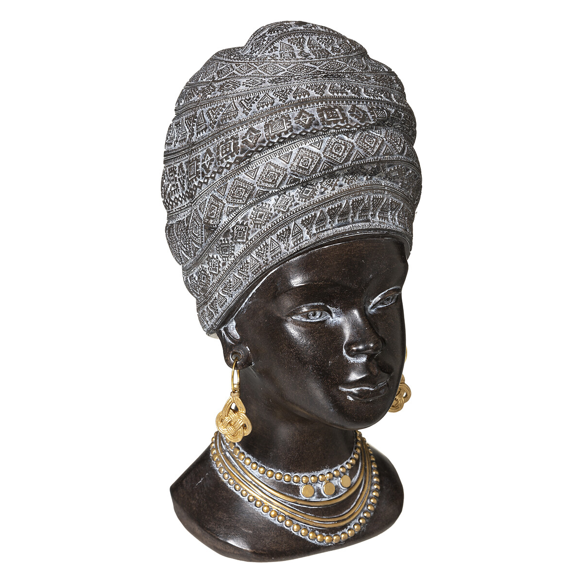 Woman's head statue Resin, H.27 cm