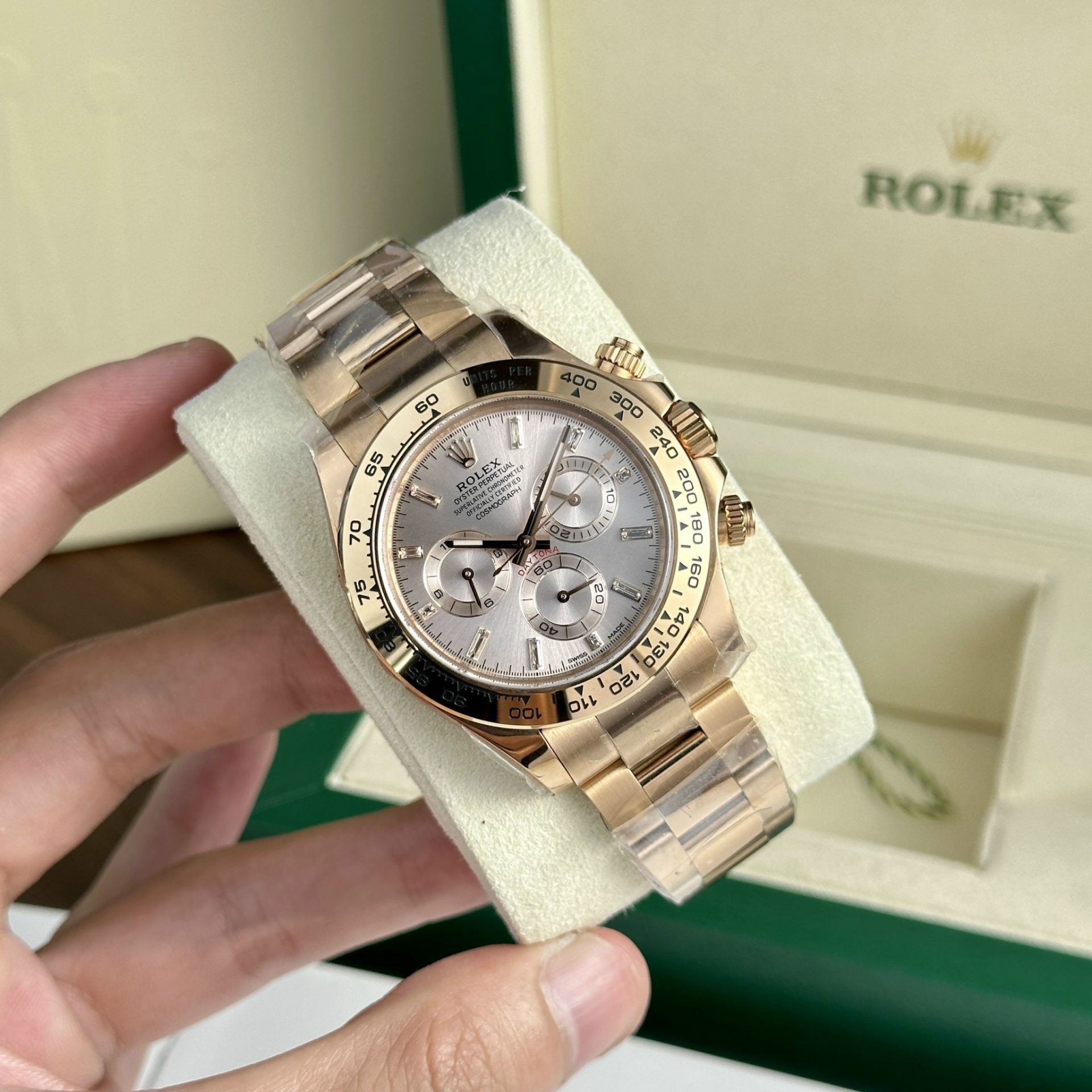 Rolex Replica 1:1 Watch Cosmograph Daytona 116505 Baguette Dial Factory Clean 40mm - Elite Watch Atelier