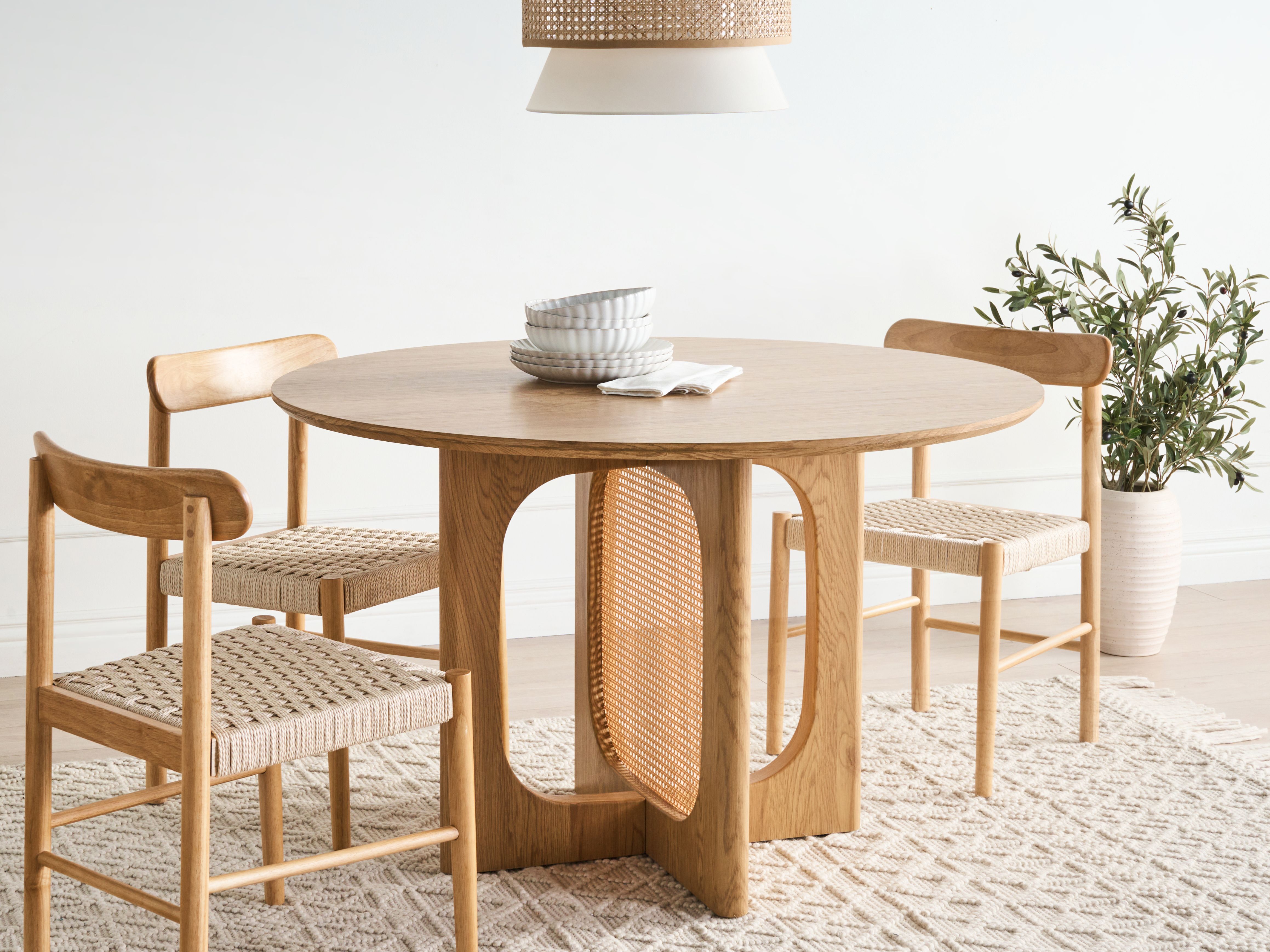 Dining Table KARLO Light Brown 120 cm 120 cm