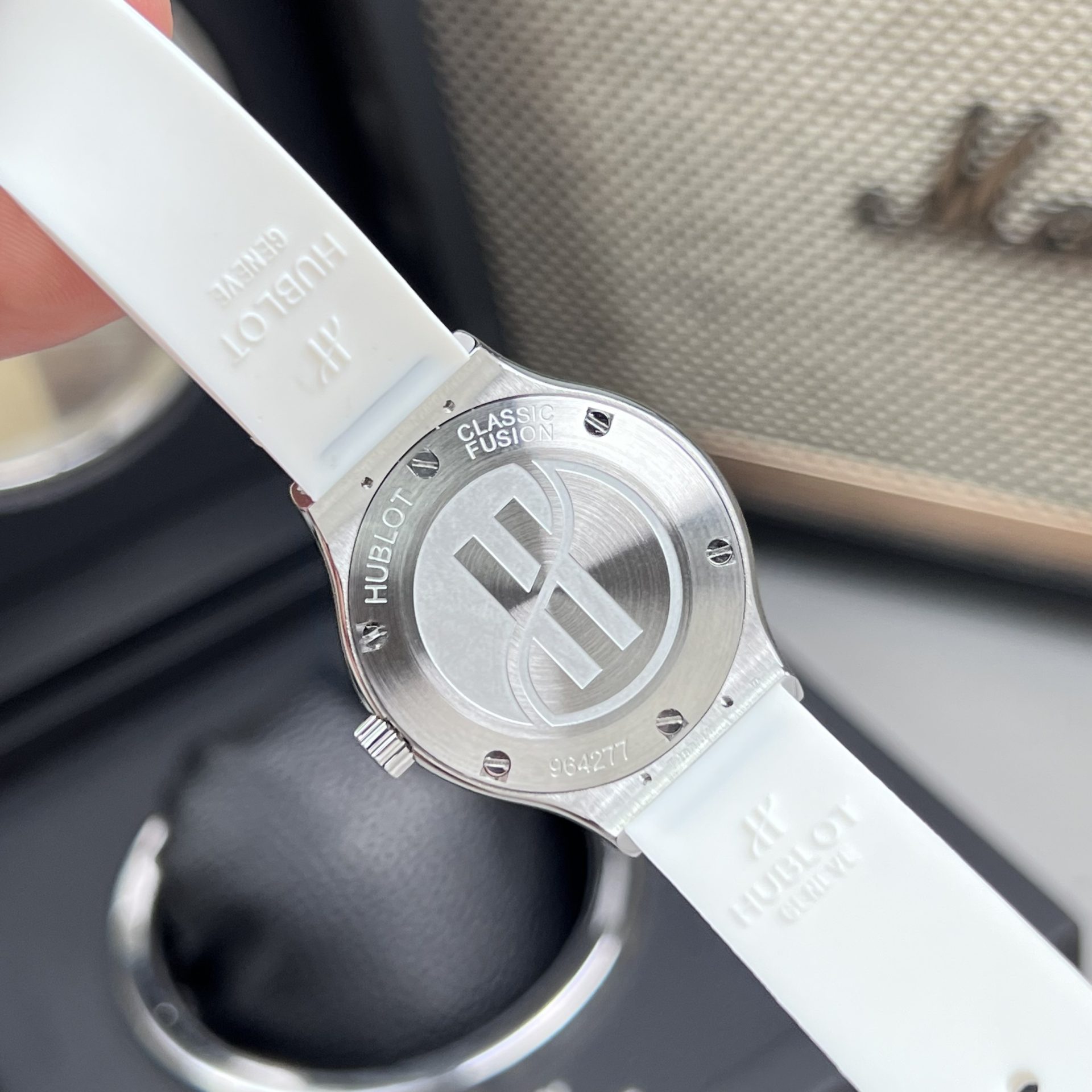 Hublot Replica Watch Classic Fusion White Dial Custom Moissanite Diamonds 33mm - Top club