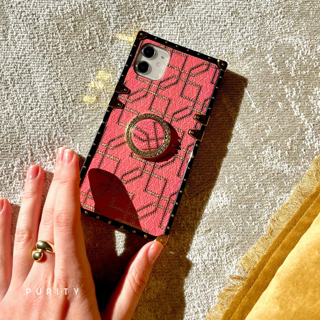 Samsung Case with Ring Peach - Wholesale & Influencer