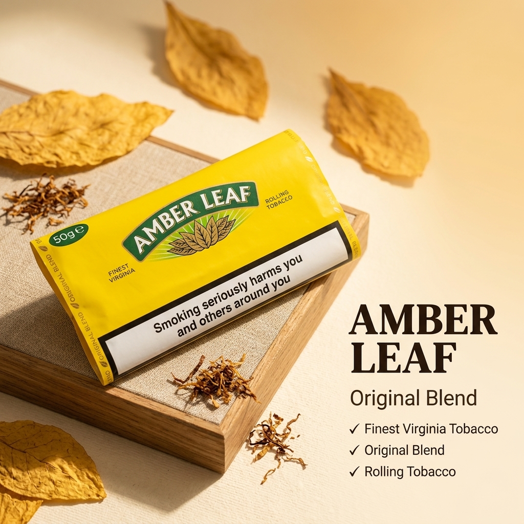 Amber Leaf Original Blend Rolling Tobacco （5-Pack Bundle）