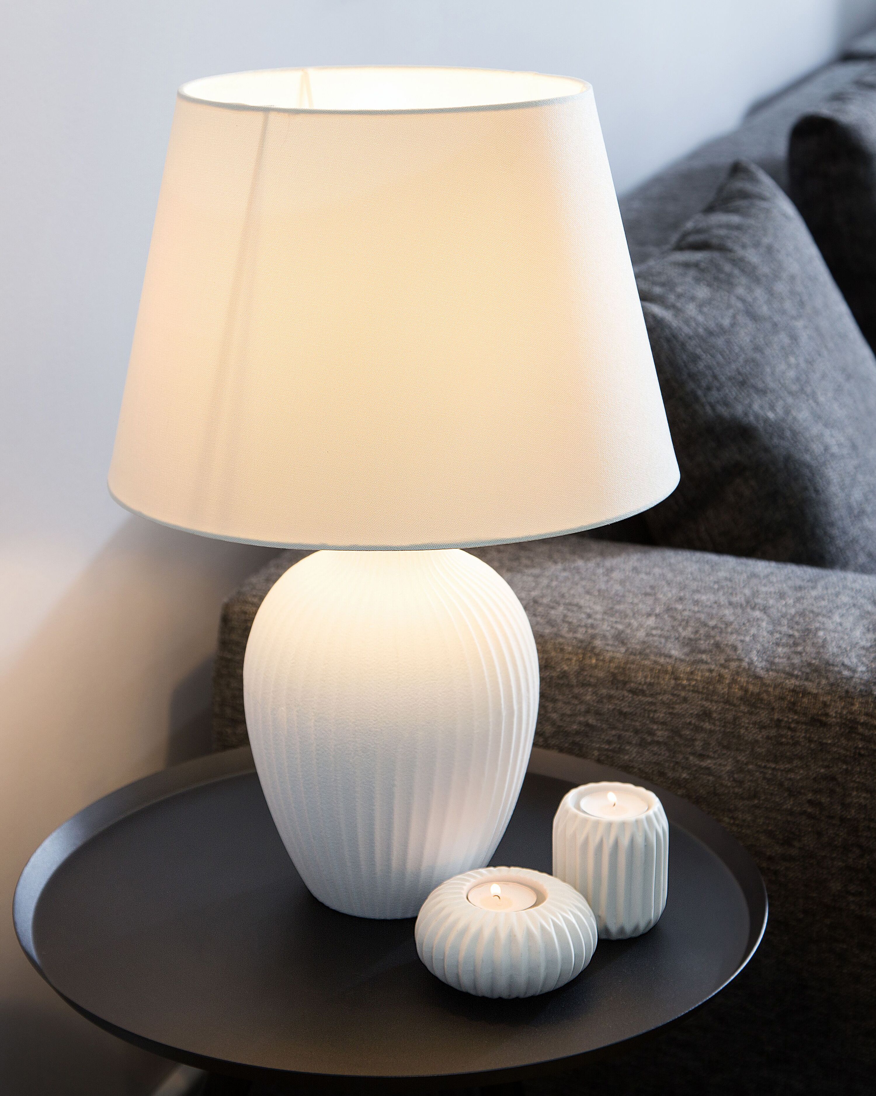 Table Lamp FERGUS Ceramic White