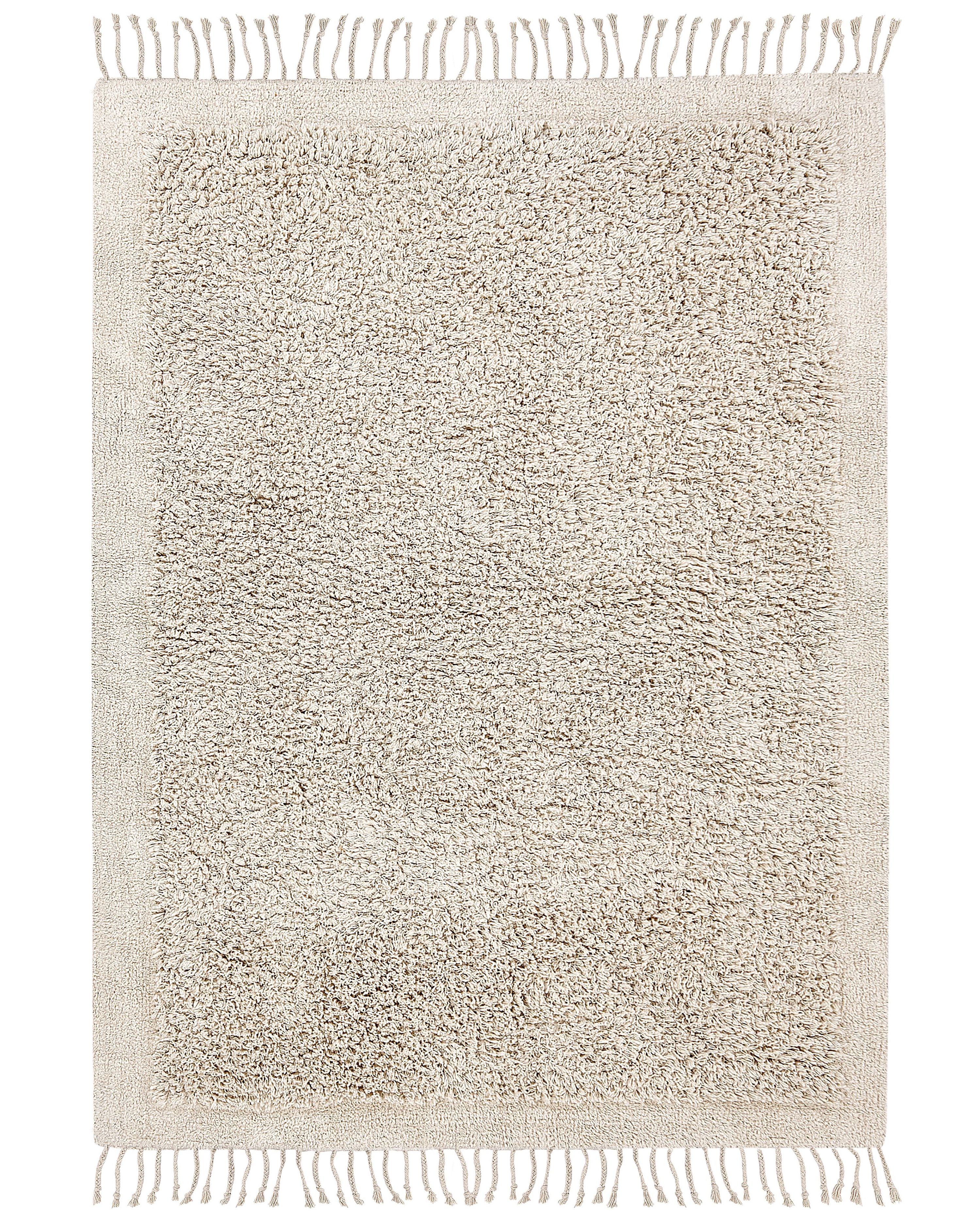 Rug BITLIS Light Beige 140 x 200 cm Cotton