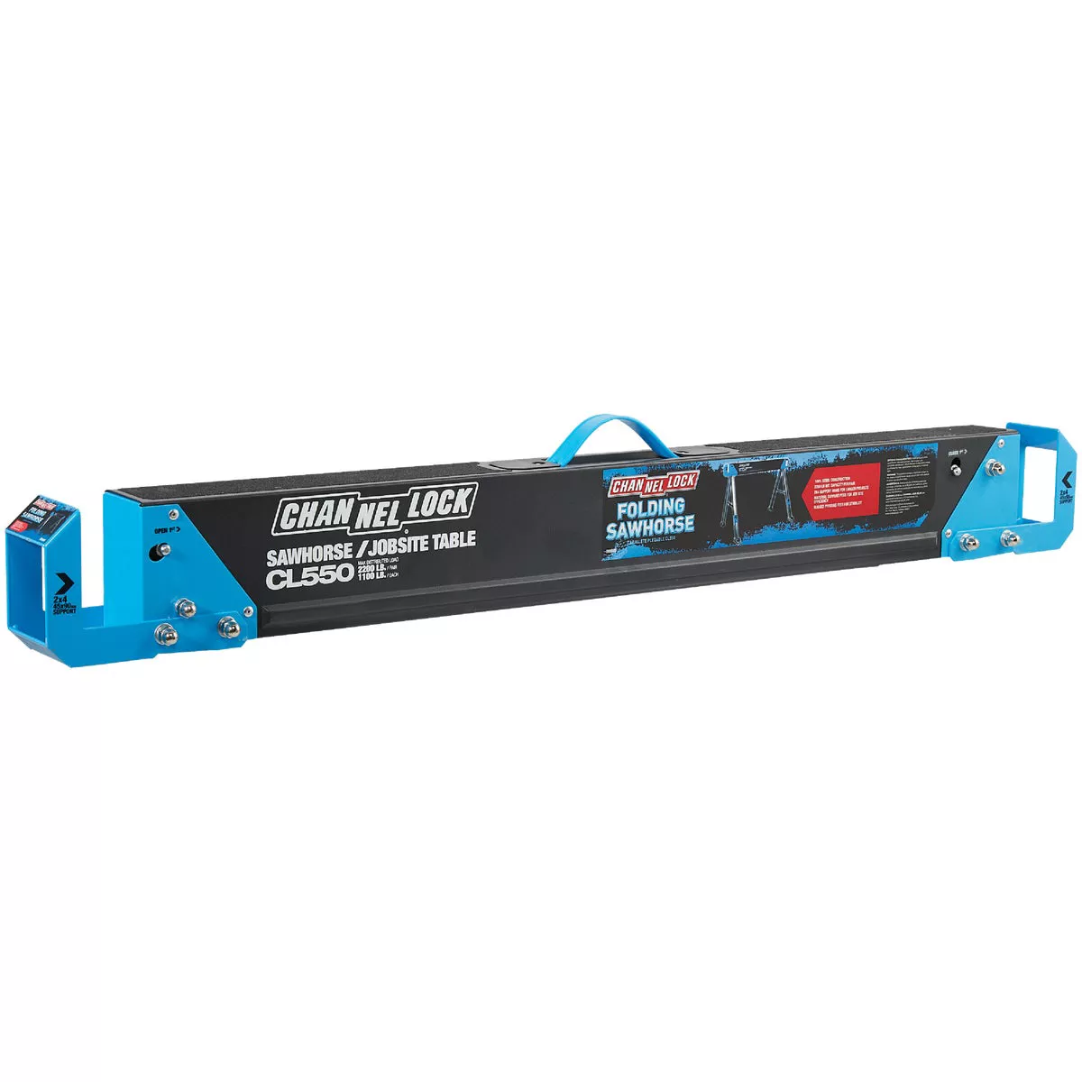 Channellock 46-1/2 In. L Steel Folding Sawhorse, 1100 Lb. Capacity