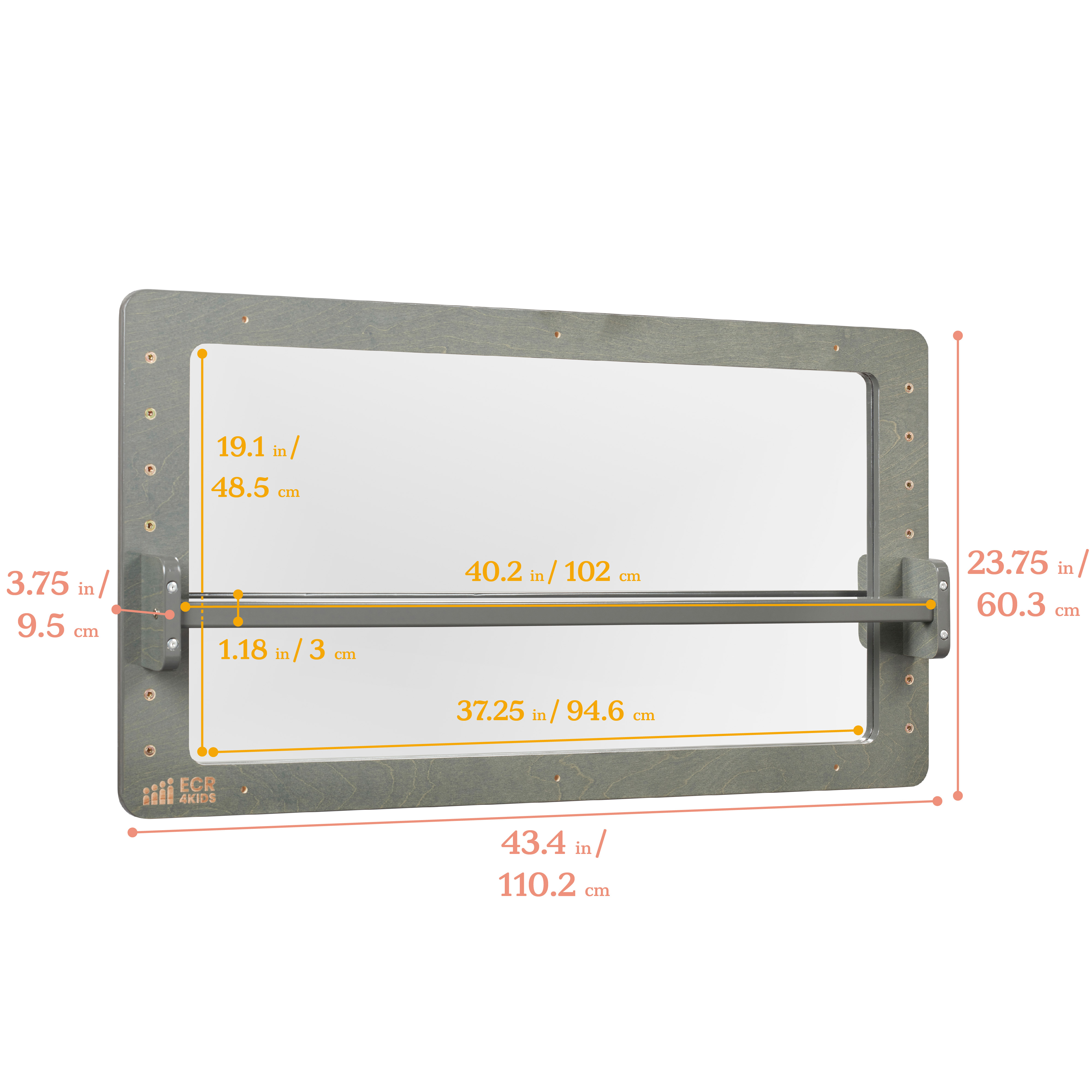 ECR4Kids Wall-Mounted Coordination Mirror, Natural - Image 21