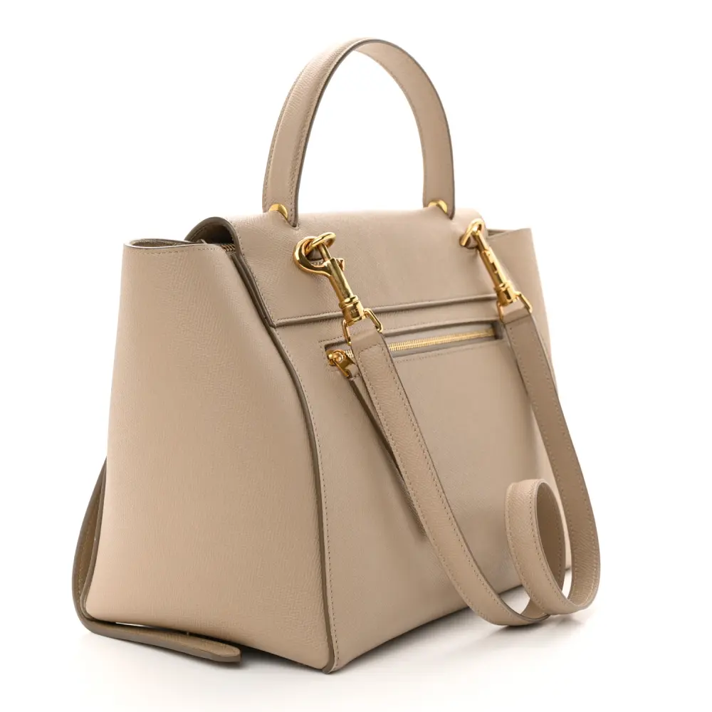 Celine Light Taupe Grained Calfskin Leather Mini Belt Bag Rep1:1High-quality replica