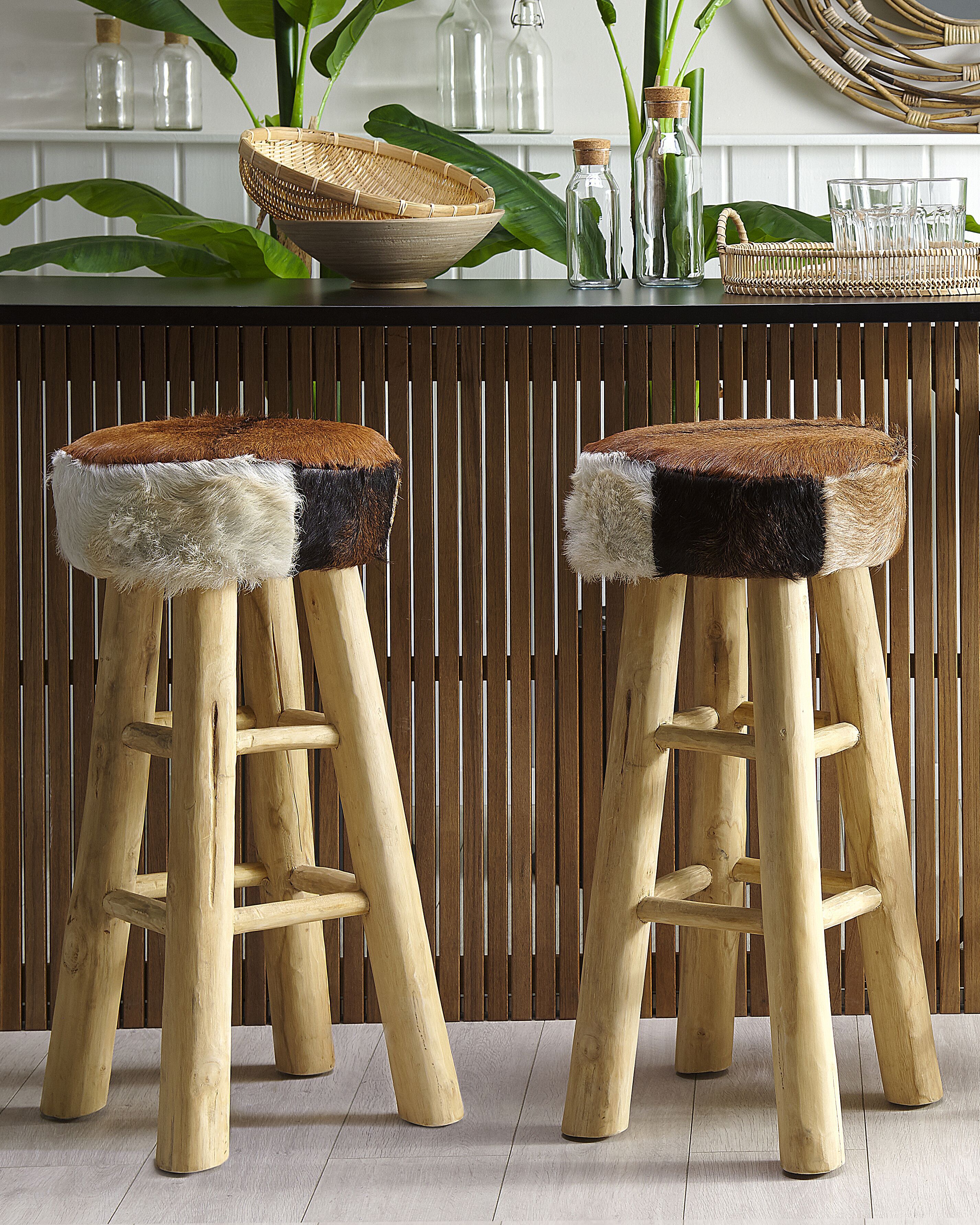 Bar Chair WALTON Leather Brown