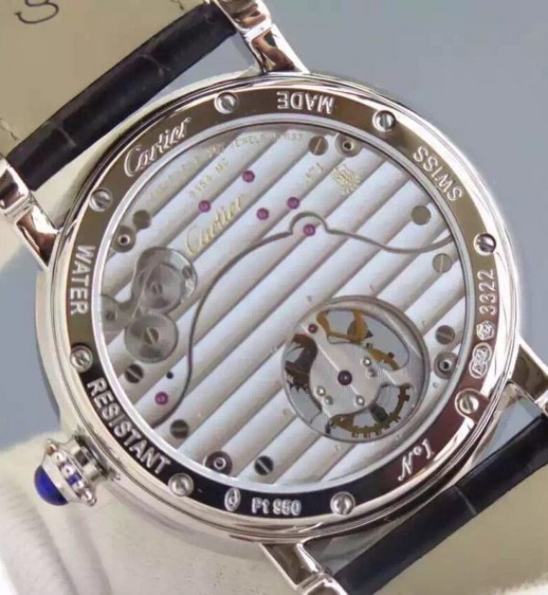 Replica Cartier Rotonde De Cartier Tourbillon SS Diamonds Bezel - Top club
