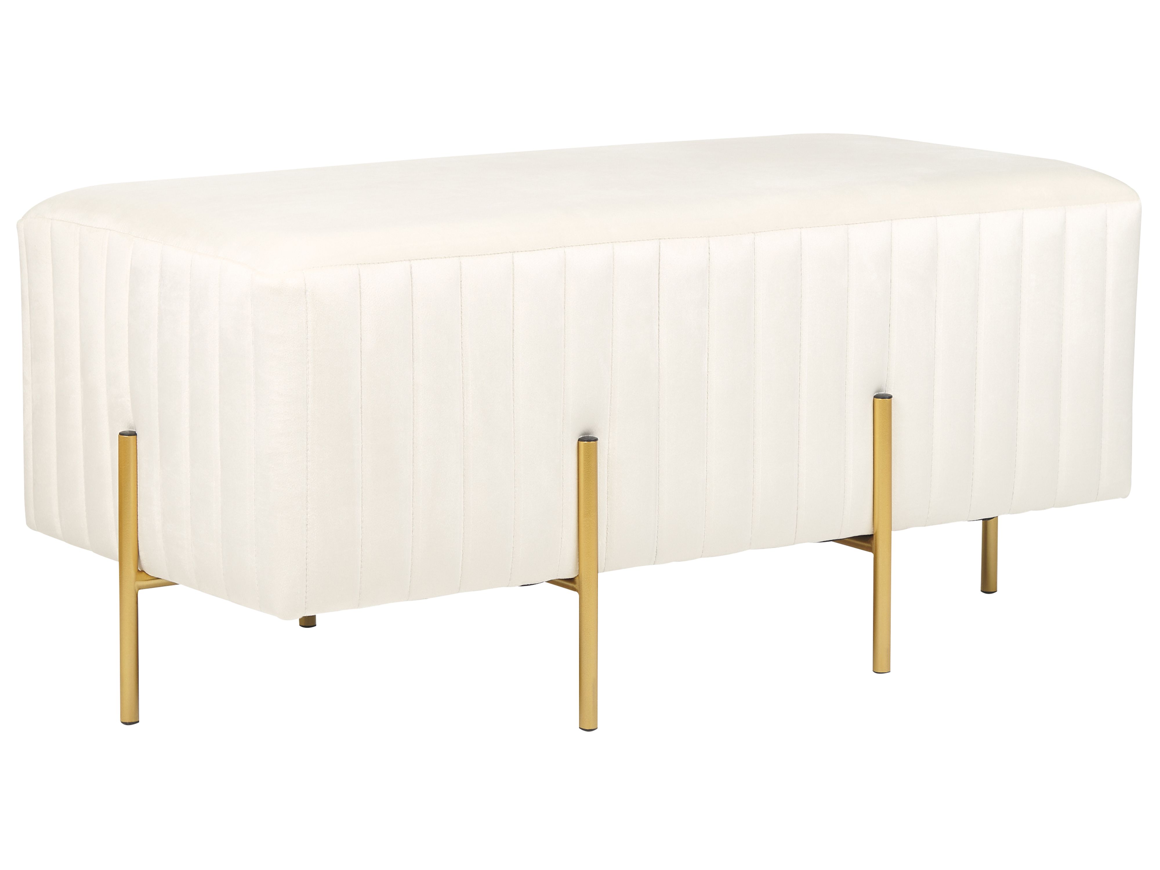 Upholstered Bench DAYTON Velvet Off-White