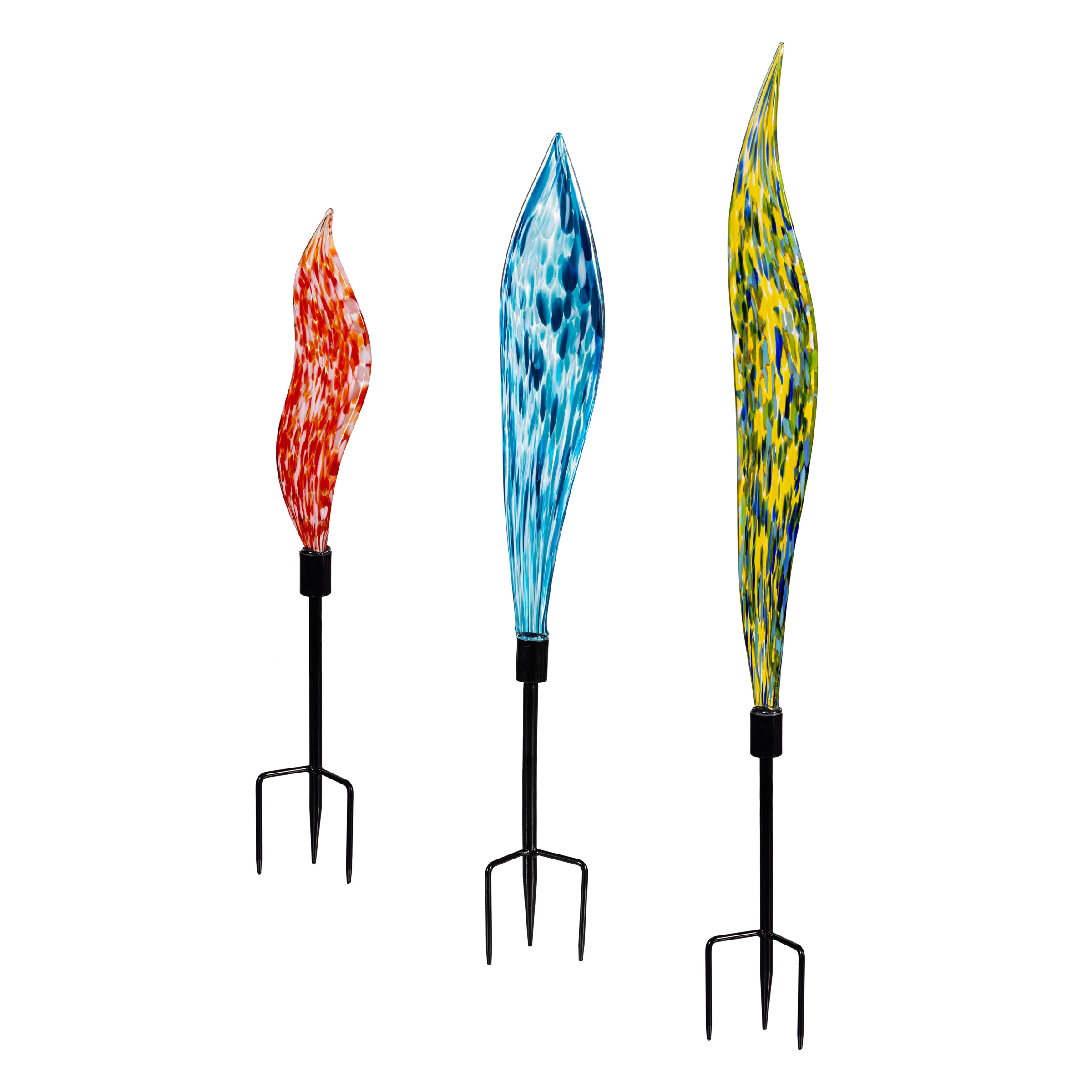 Glass Garden Stakes, Set of 3 - Image 6