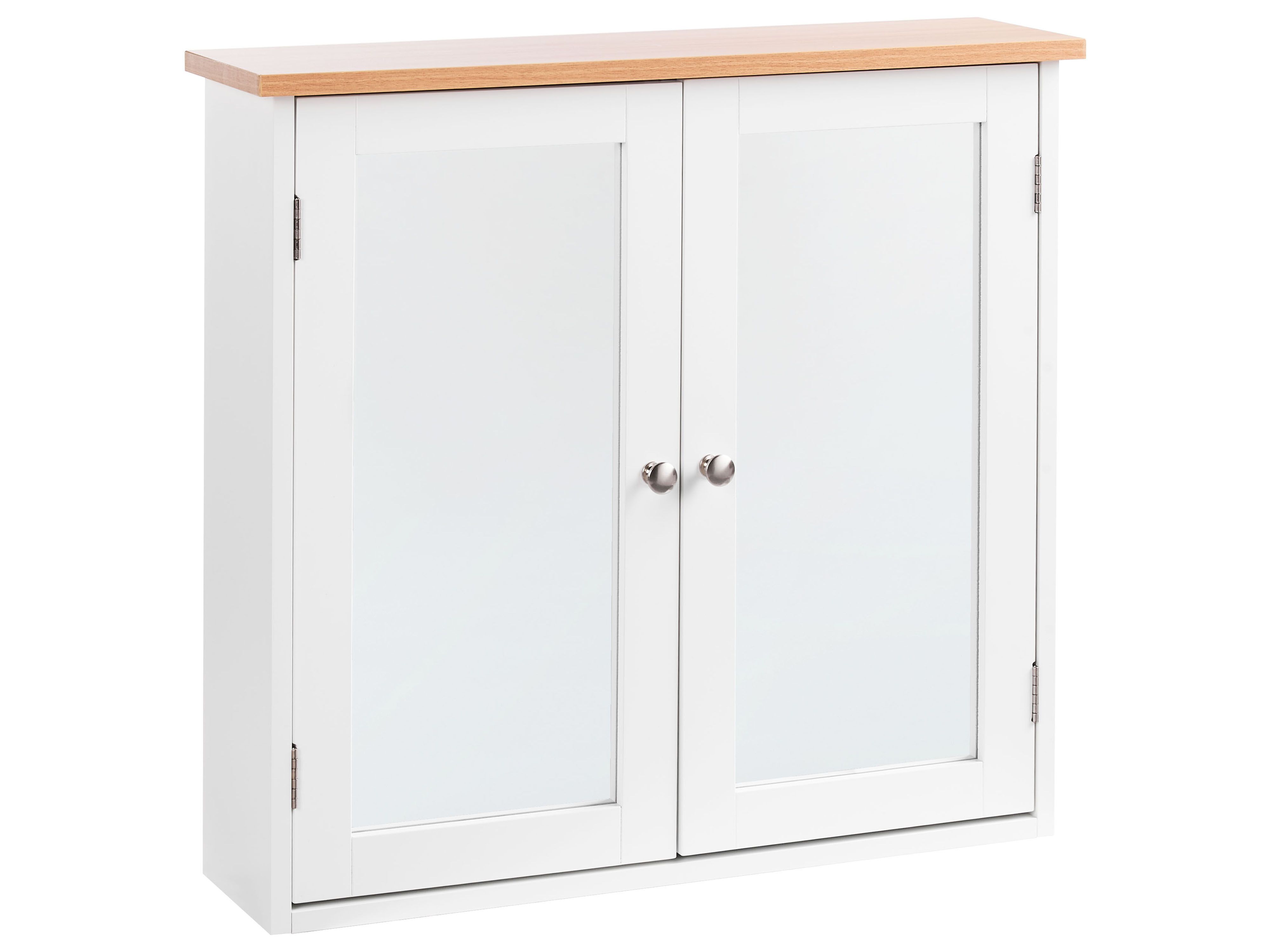 Bathroom Wall Mounted Mirror Cabinet ALAMOS 65 cm 60 cm White