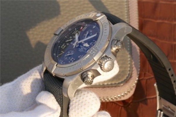 Replica Breitling Avenger Bandit Titanium GF Gray Dial Gray Nylon Strap A7750 - Top club