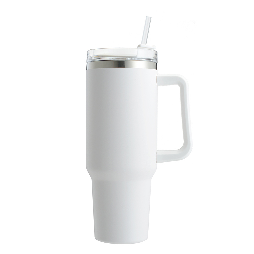 Spot American Vacuum 40oz Large-capacity Handle Beer Mug Car Ice Cup Stainless Steel Thermos Cup 1200ml