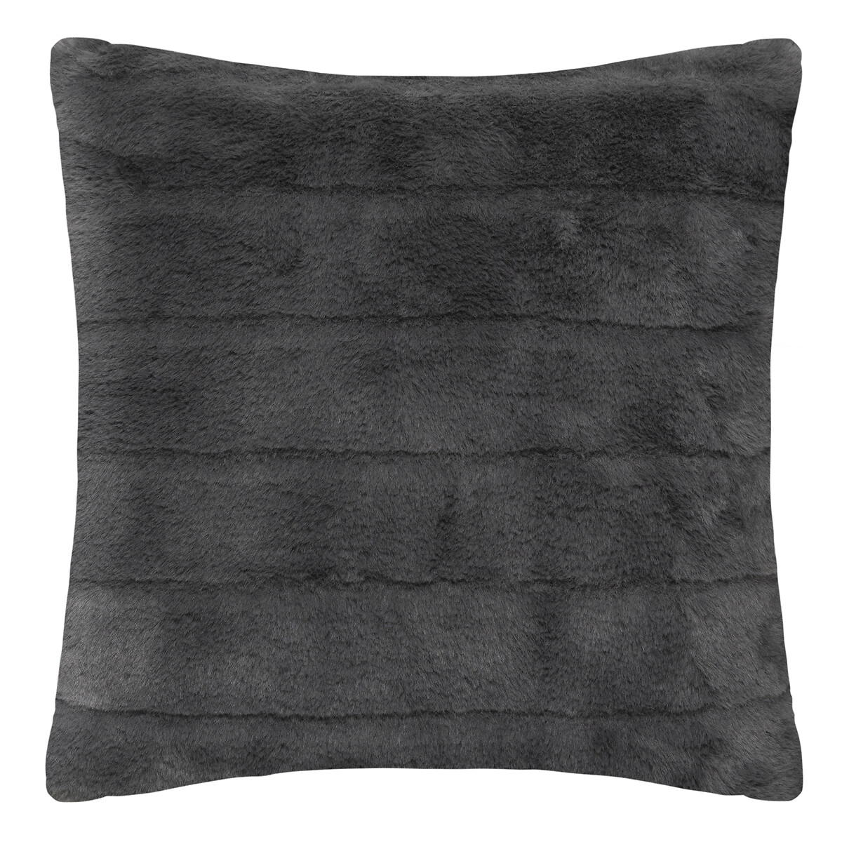 Cushion "Manoir", faux fur Slate grey, 45x45 cm