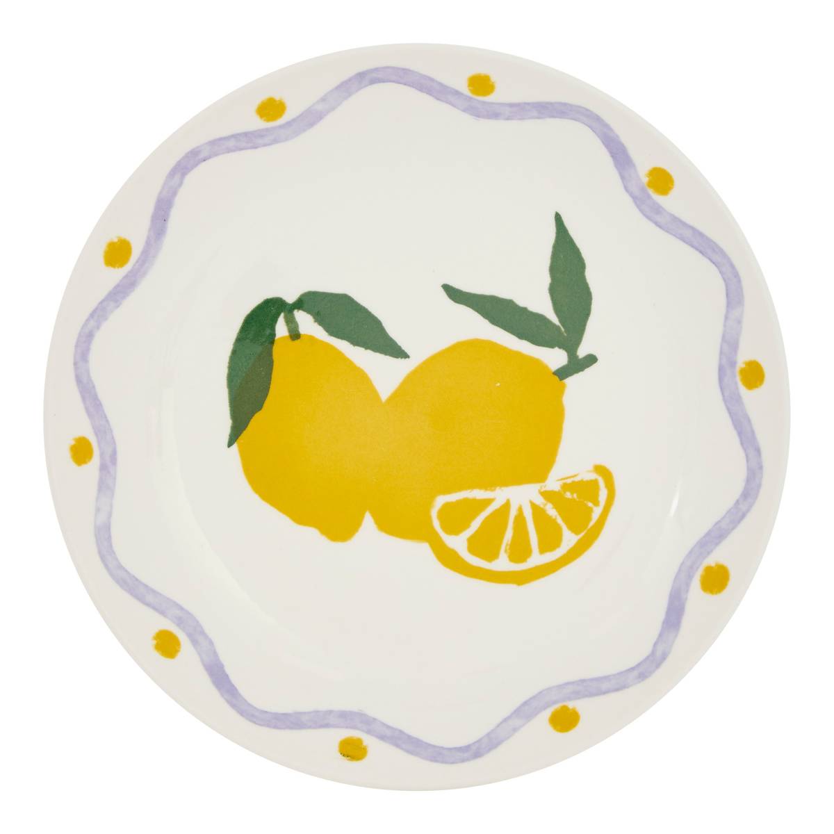 Set of 6 dessert plates "Fruity" Porcelain, D.19 cm