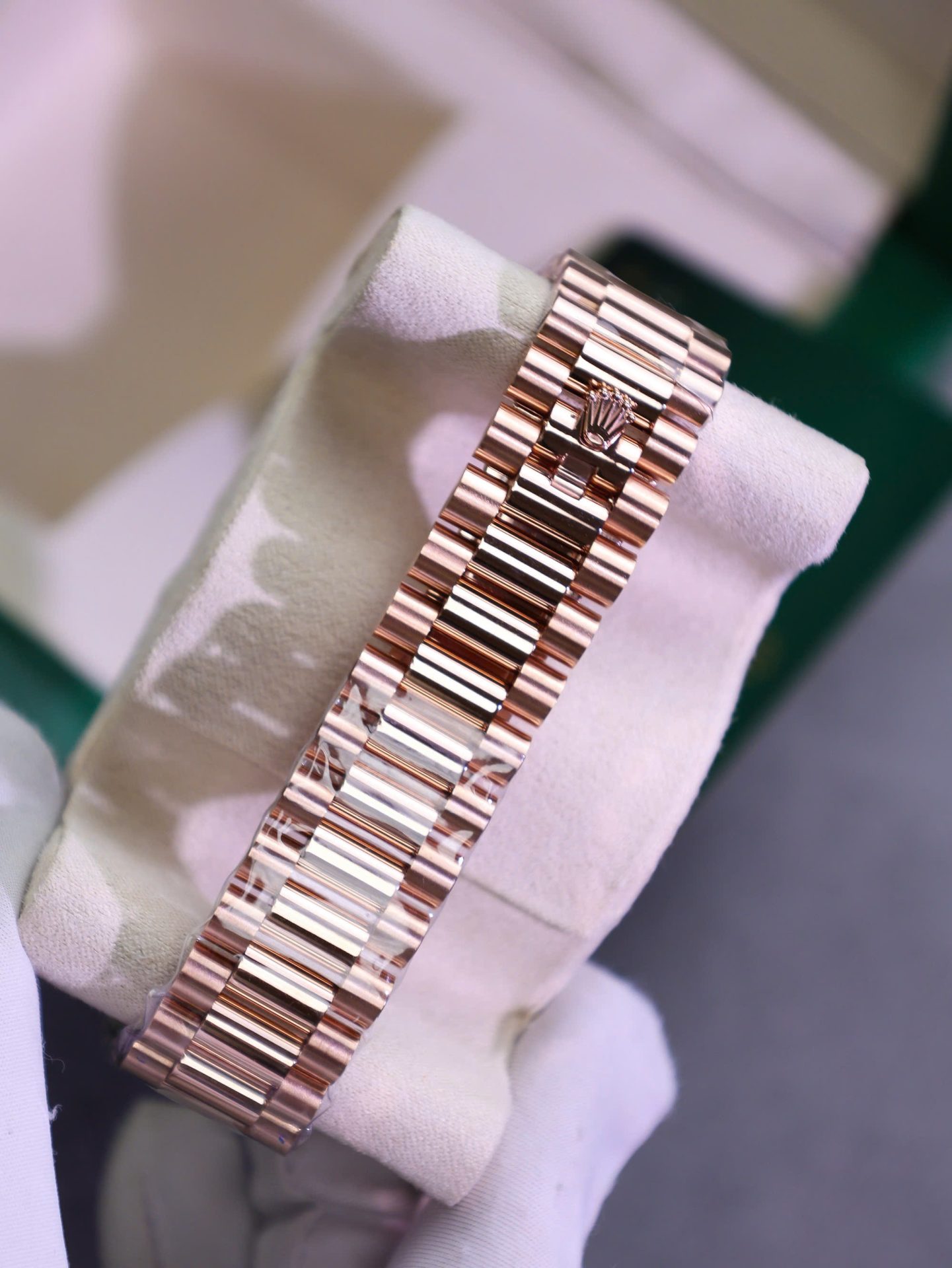 Rolex Day-Date Copies Watches Moissanite Diamonds + 18K Gold Wrapped Custom GM Factory 40mm - Elite Watch Atelier