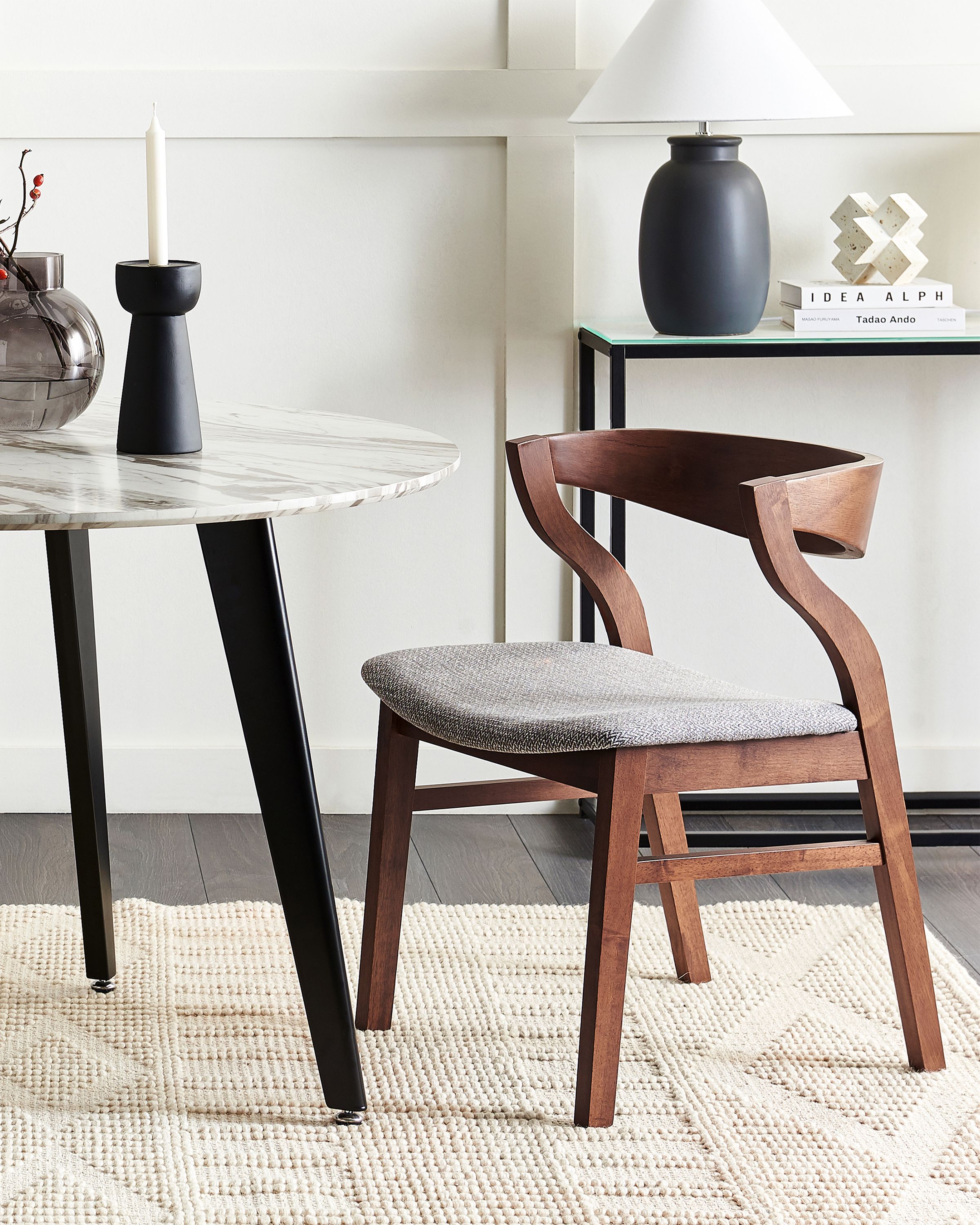 Set of 2 Dining Chairs MAROA Wood Light Grey
