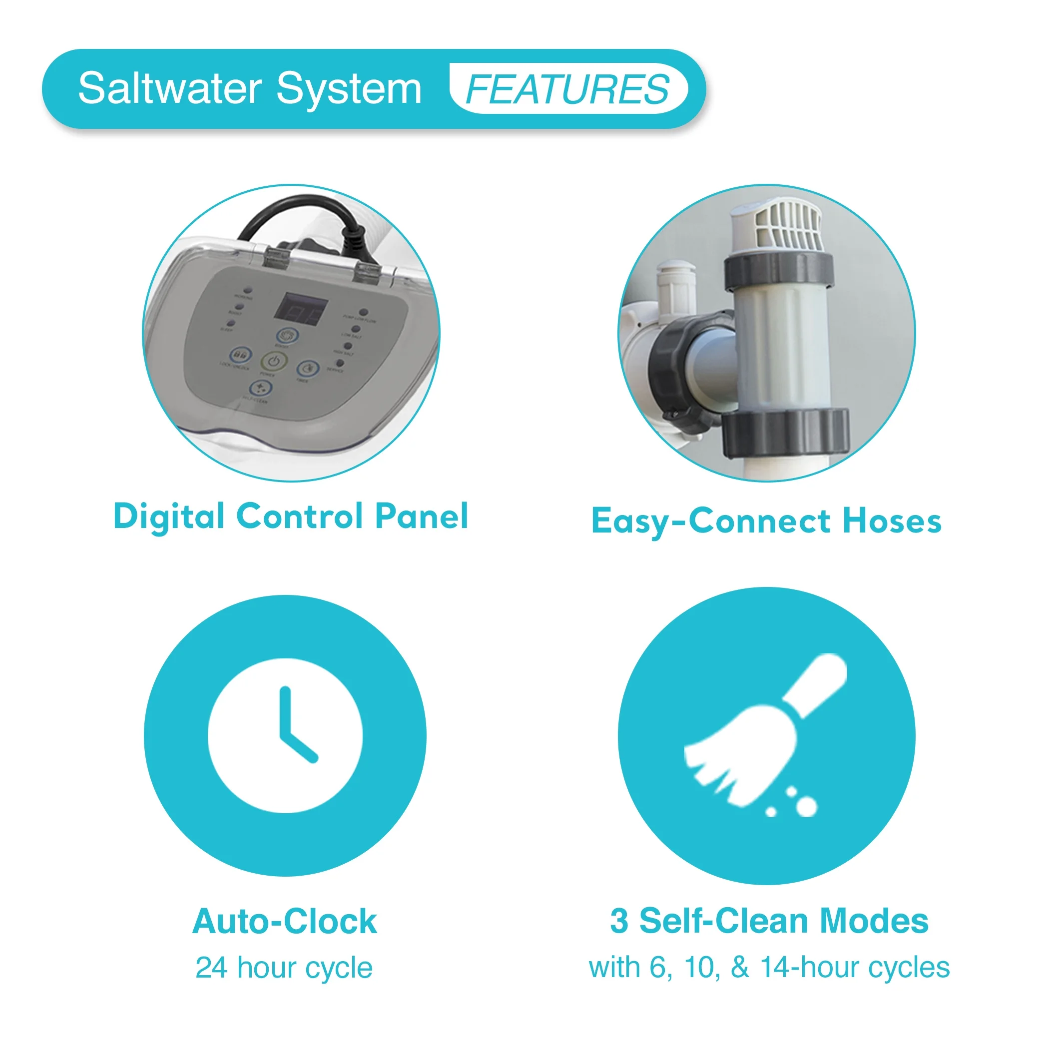 Intex 26661EG Krystal Clear Pool Small and Sleek Saltwater System, 110-120V - Image 15