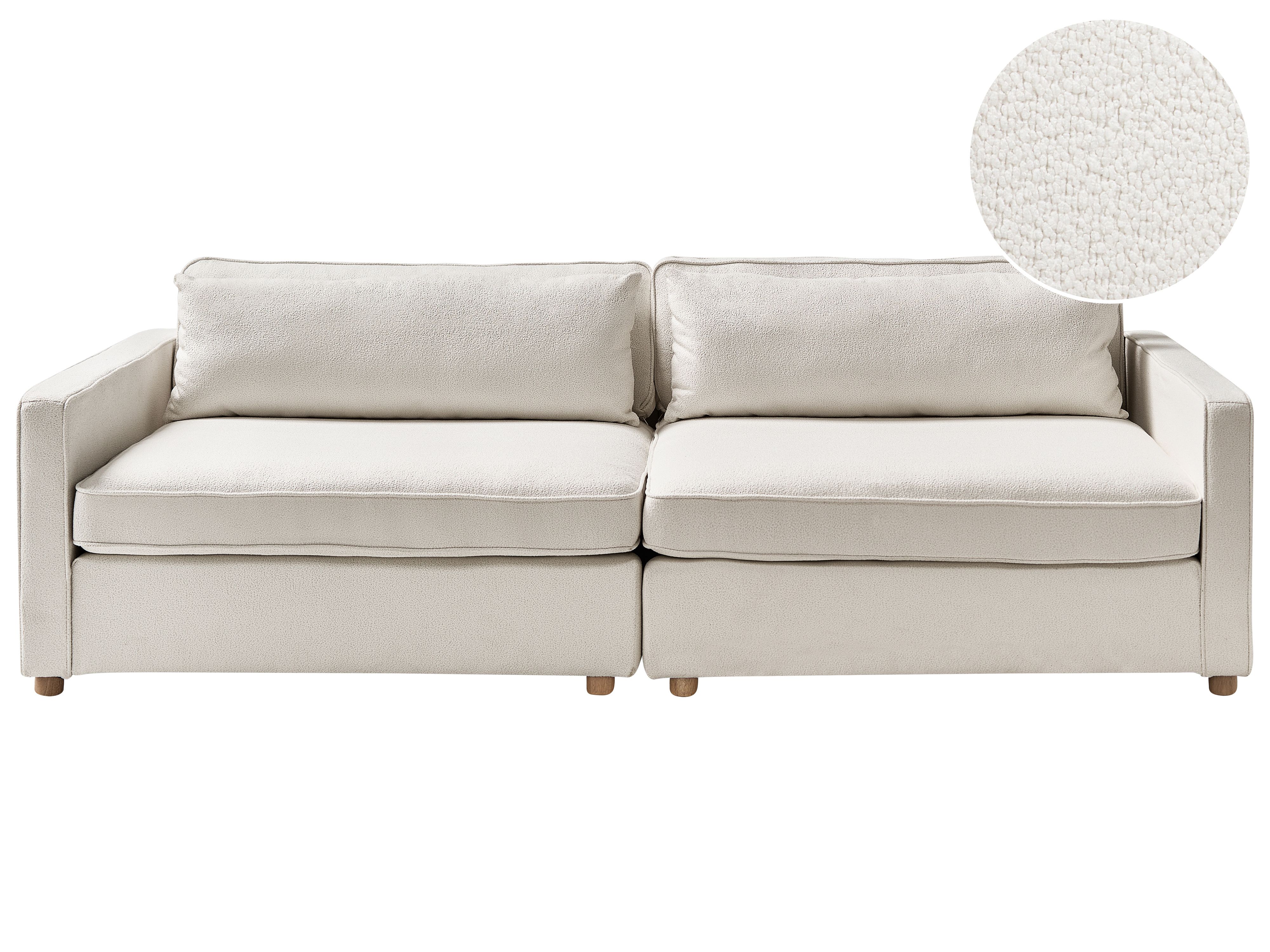 Sofa 3 Seater VINSTRA Boucle Off-White