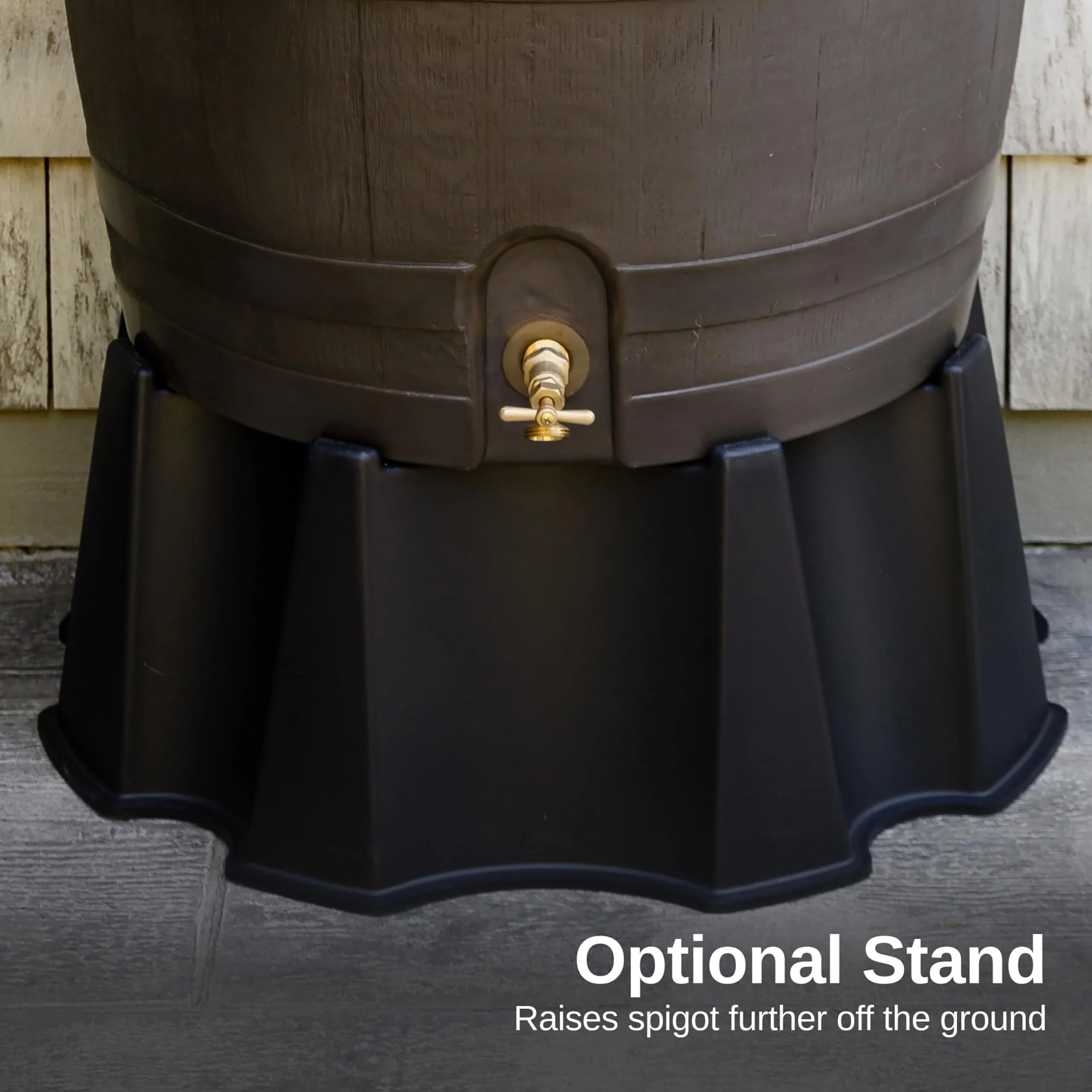 50 Gallon Rain Barrel With Brass Spigot And Flat-Back Design - Image 17 50 Gallon Rain Barrel With Brass Spigot And Flat-Back Design - Image 17