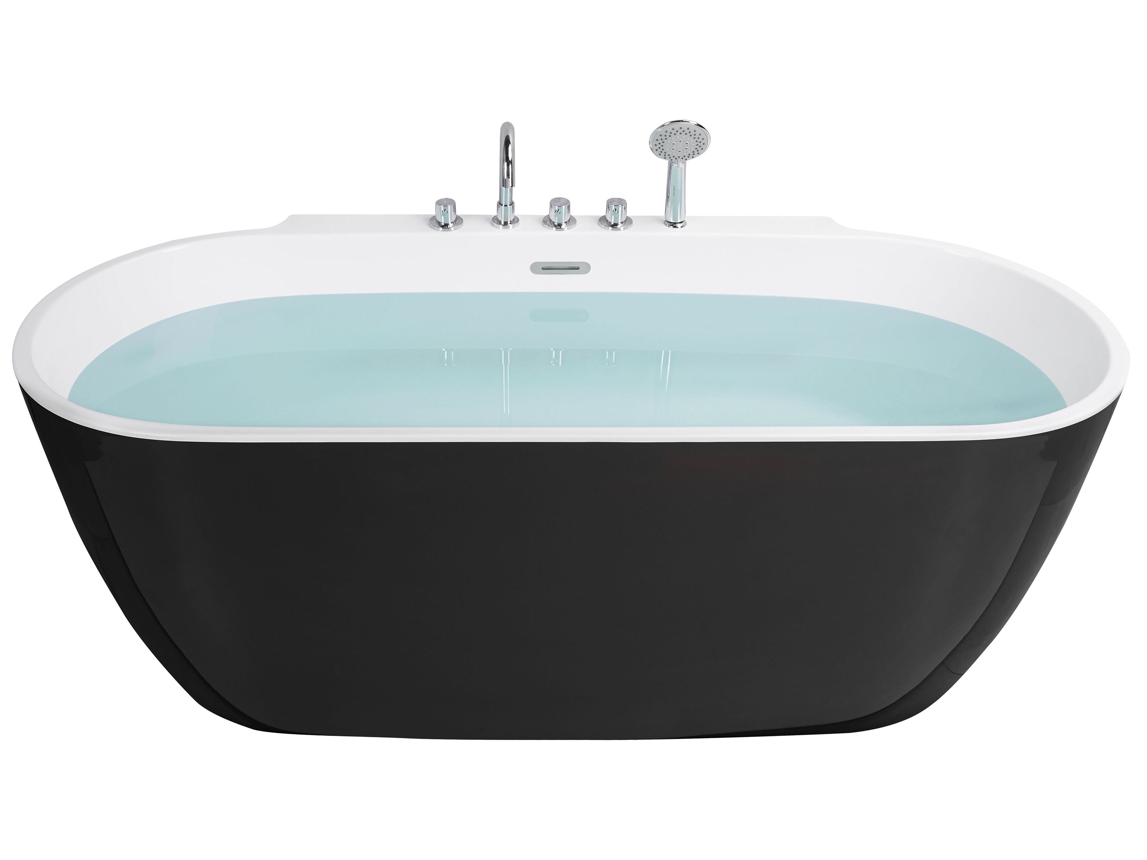 Freestanding Bathtub ROTSO 1700 x 800 mm Black/ White