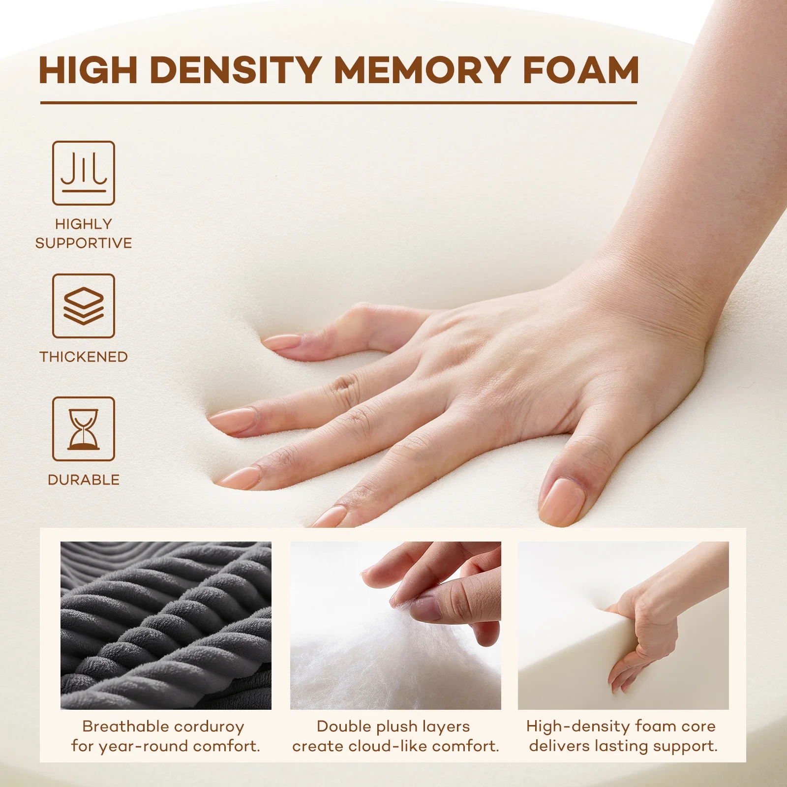 Hommpa Folding Sofa Bed Foldable Couch Bed Convertible Futon Chair with High Density Foam Filling with Pillow for Adult,Comfort chair bed for Living Room Bedroom,Gray,Single - Image 6