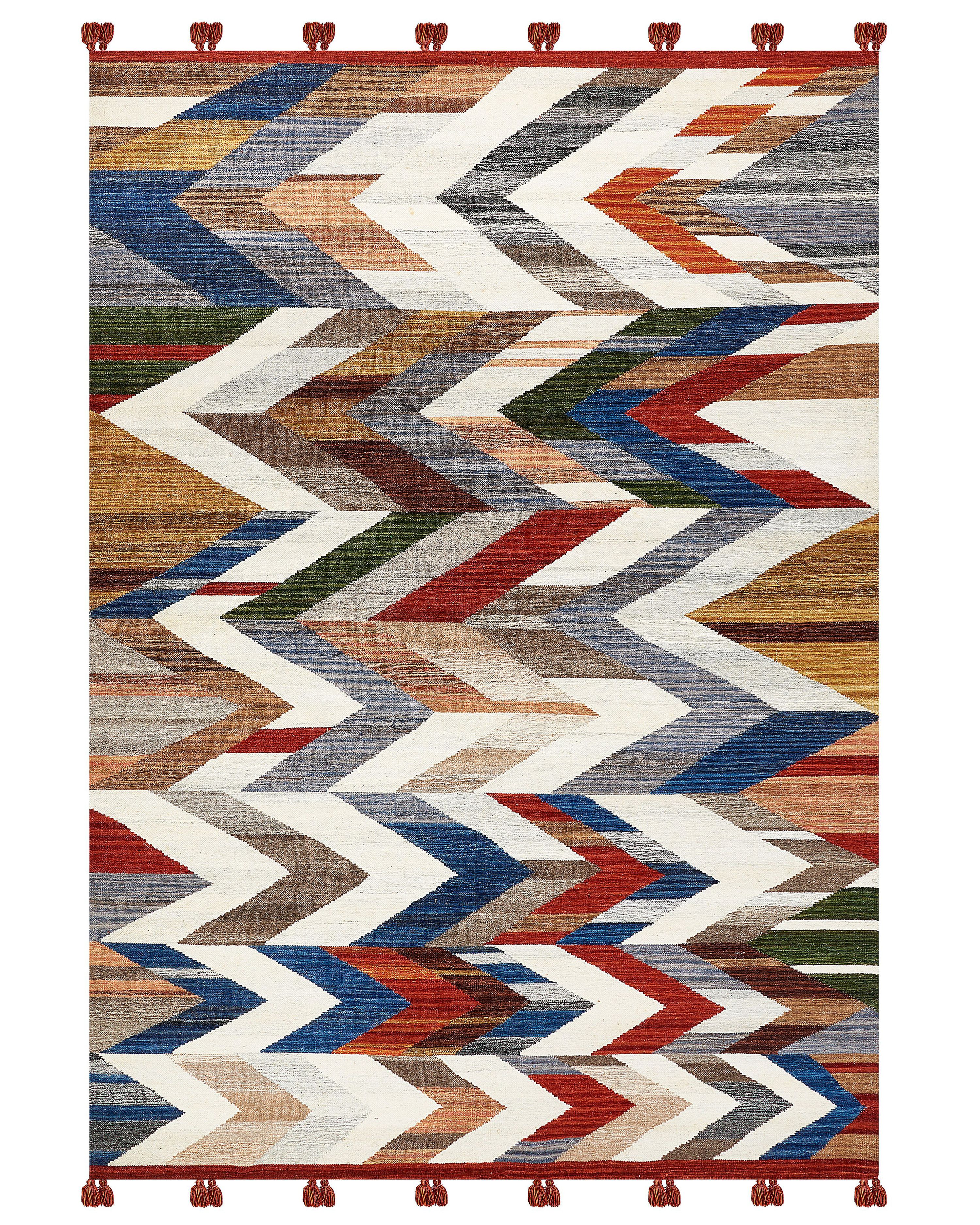 Rug KANAKERAVAN Multicolour 200 x 300 cm Wool Kilim