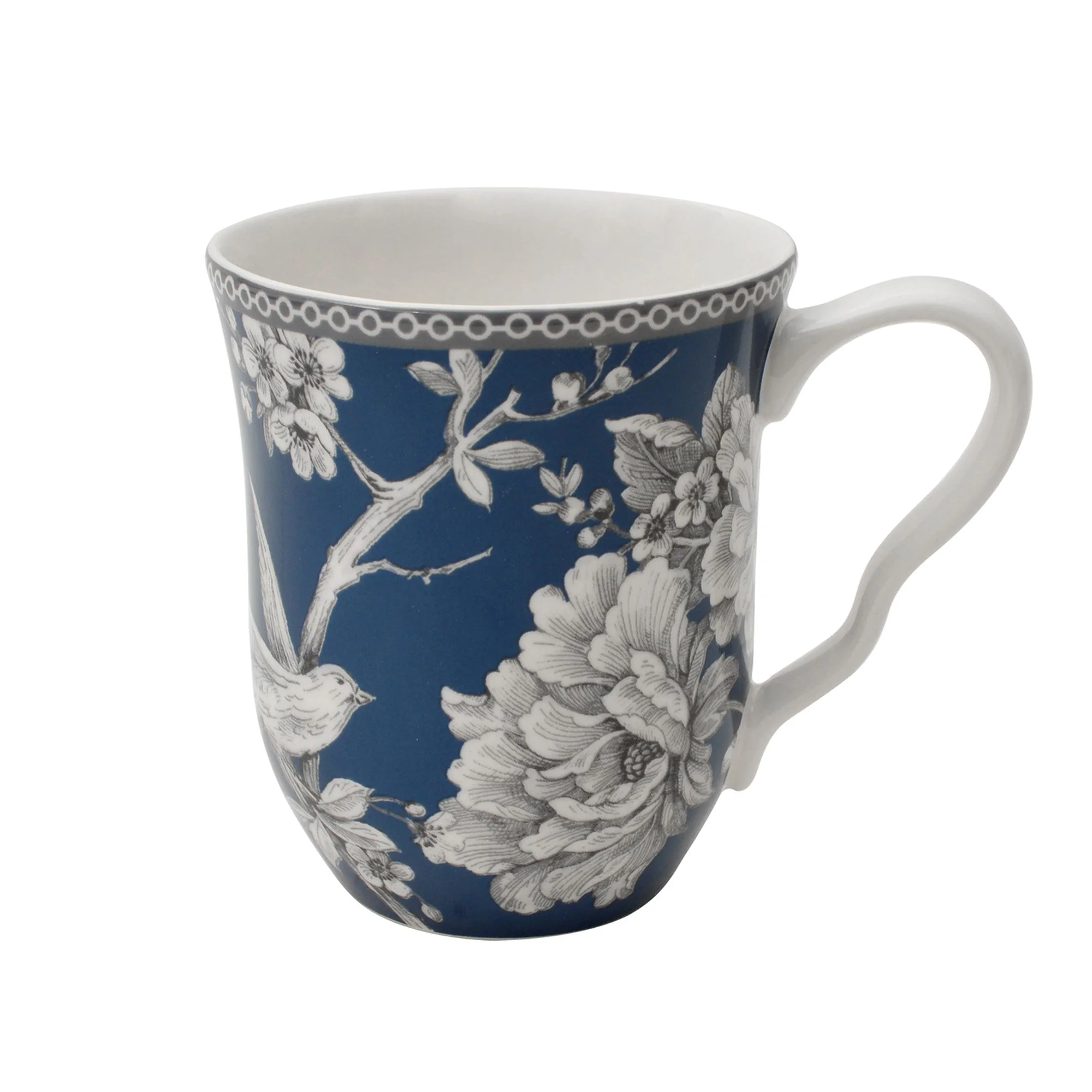 222 Fifth Adelaide Round 16-Piece Porcelain Dinnerware Set, Black Toile - Image 61