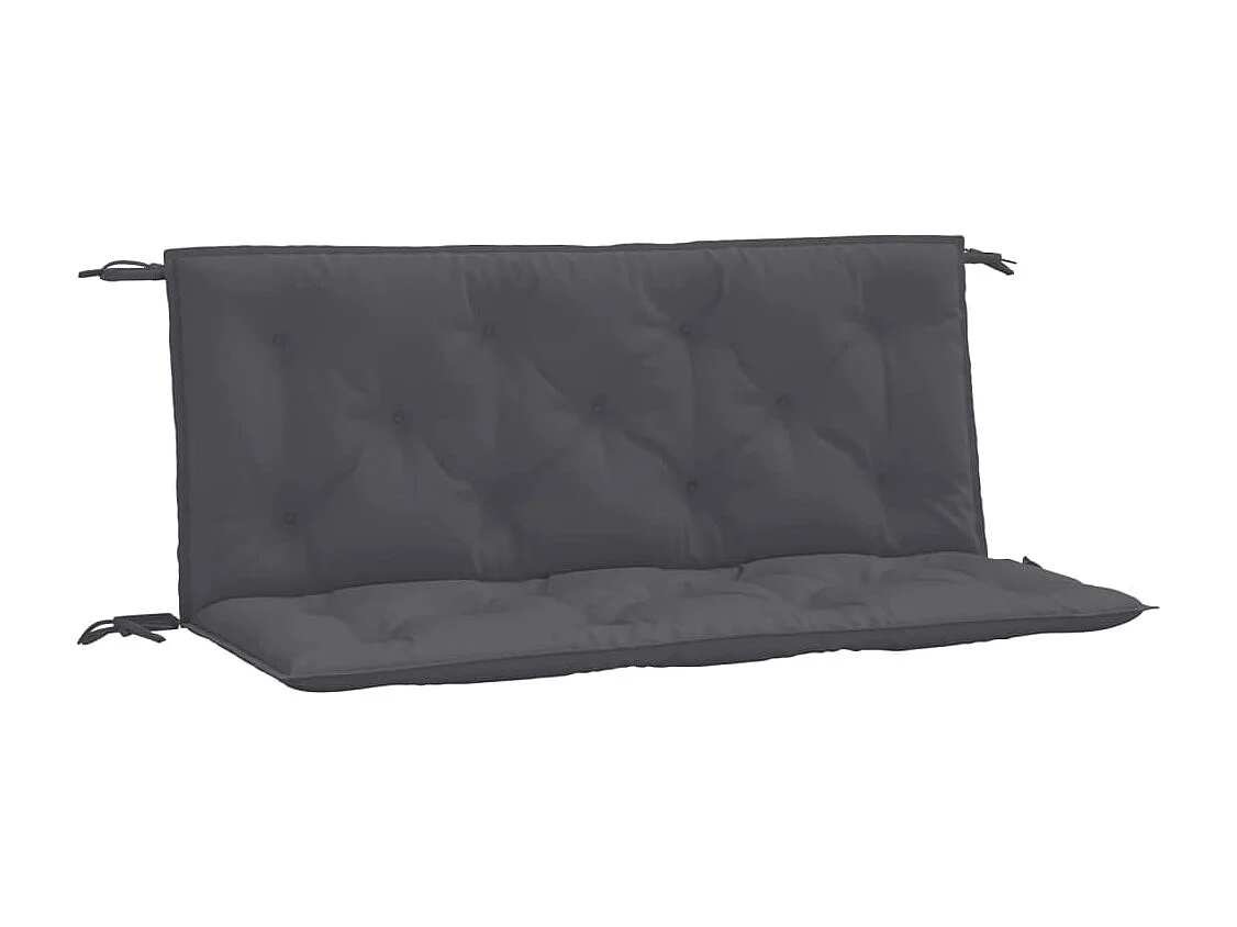 Coussins de banc de jardin lot de 2 anthracite tissu Oxford