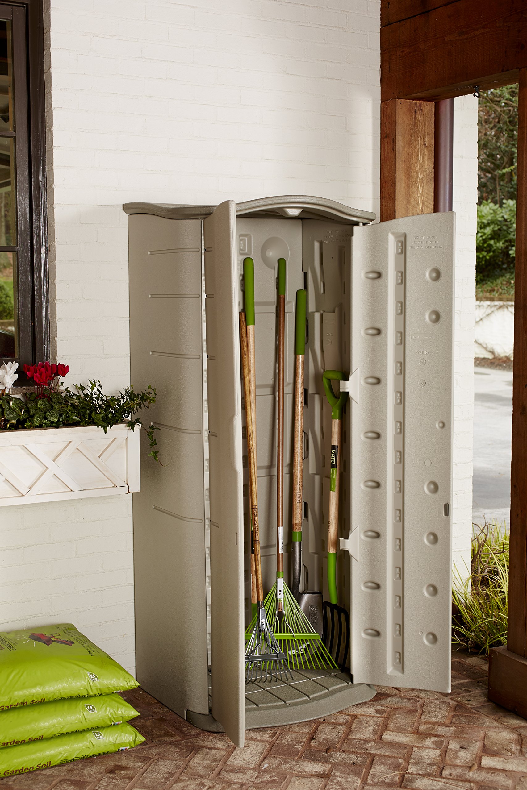 Rubbermaid Vertical Resin Weather Resistant Outdoor Storage Shed - Image 2