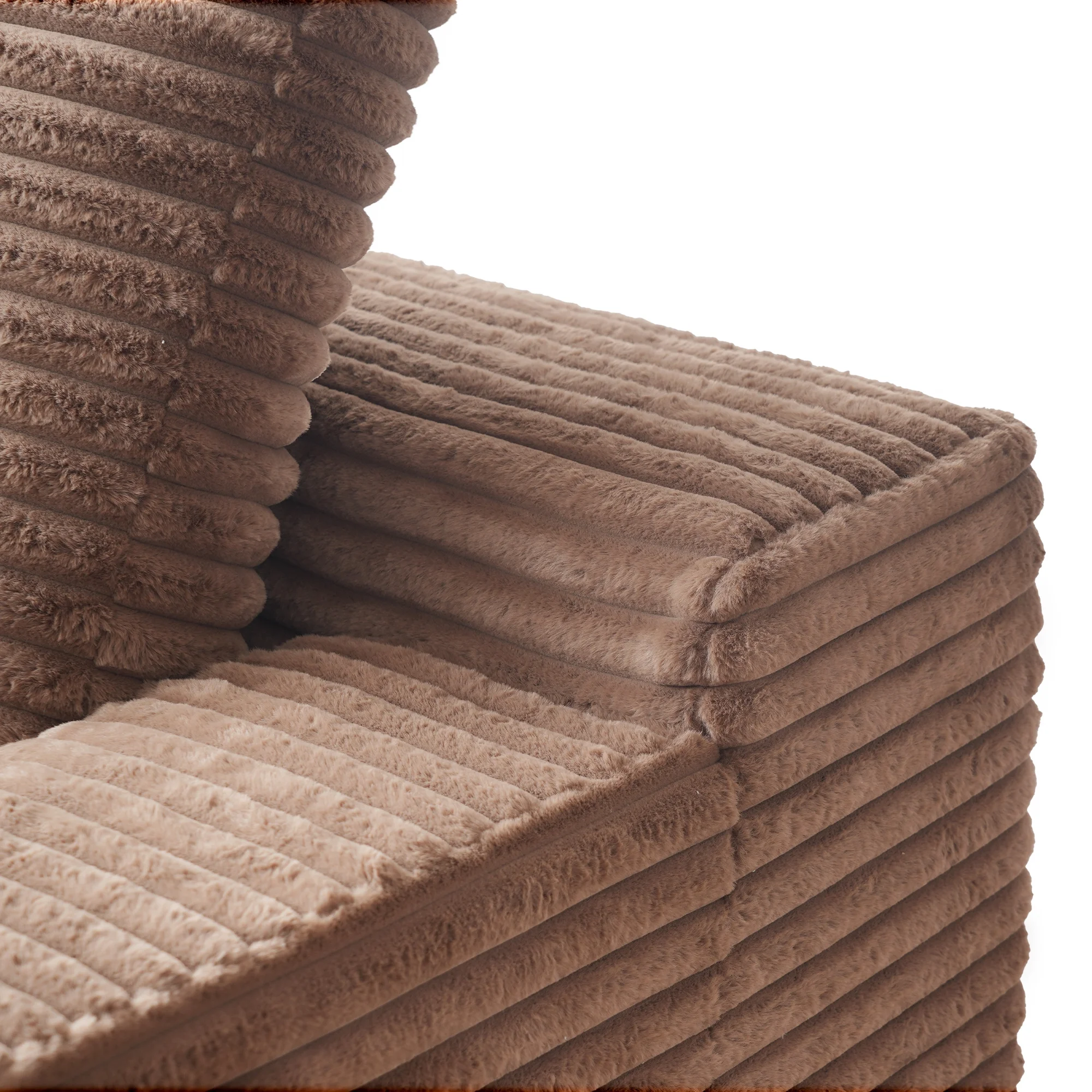 Sodrens Oversized Chaise Lounge Chair Indoor,Upholstered Sofa Bed with Throw Pillows and Armrests,Sleeper Chair for Living Room,Bedroom,Brown,Corduroy - Image 17
