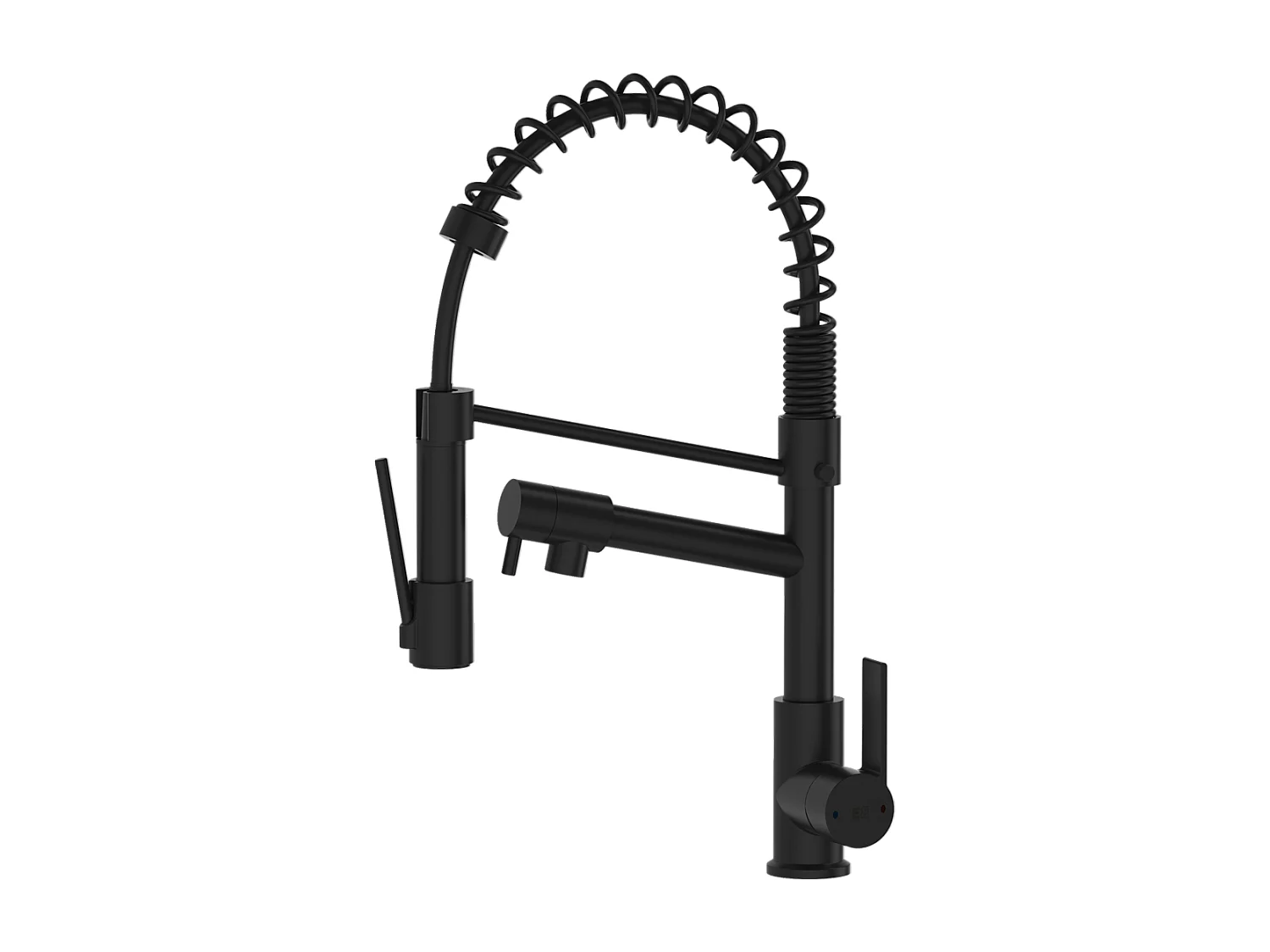 Big Hotto mitigeur évier à douchette mobile noir - Essebagno