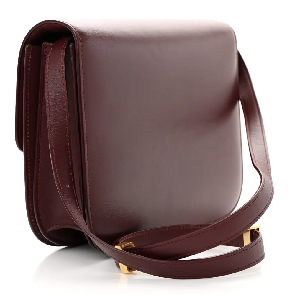Celine Box Replica in Burgundy – Mirror Quality, Gold Hardware1:1High-quality replica