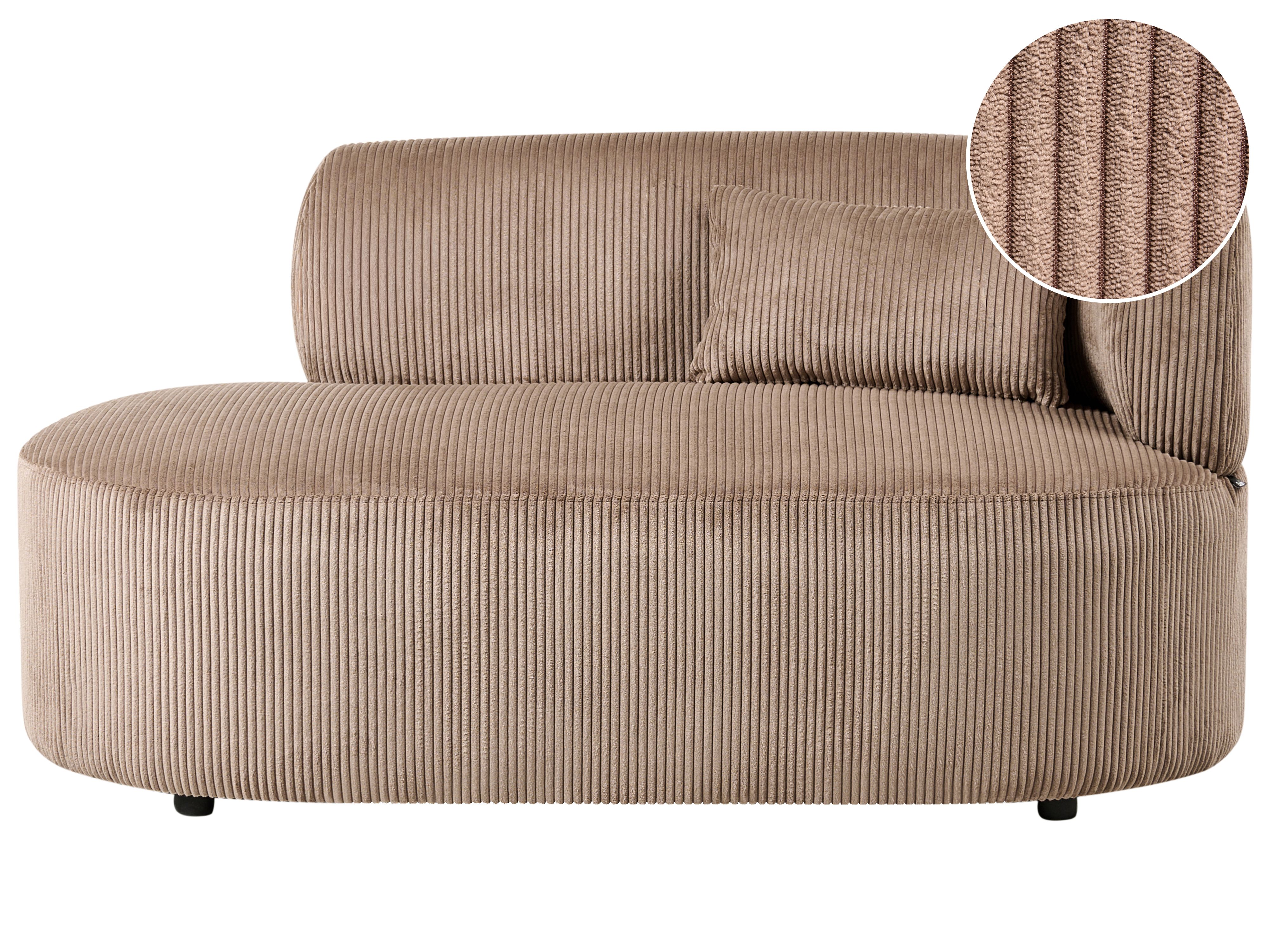 Right-Hand Chaise Lounge VANVEY Corduroy Sand Beige