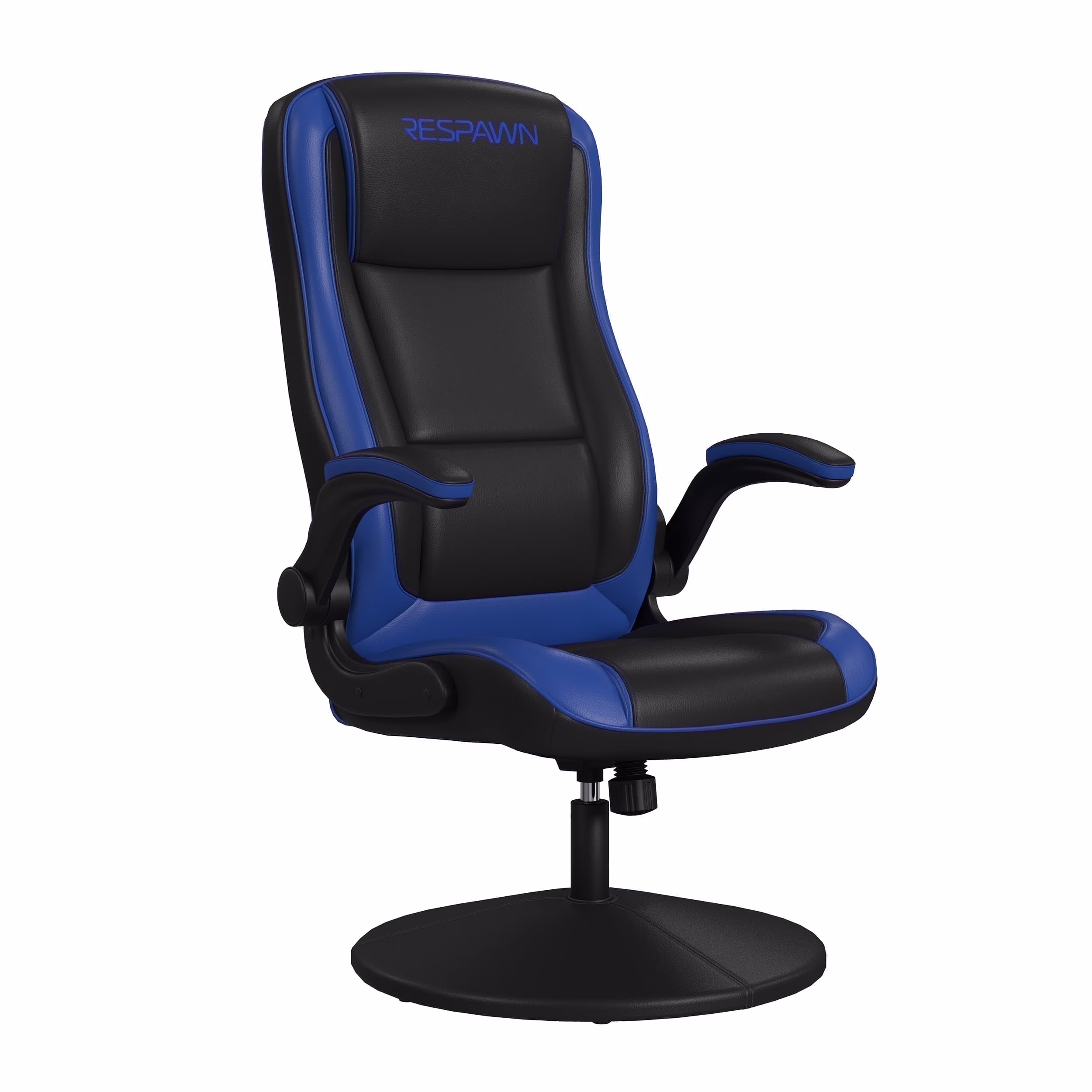 RESPAWN 800 Swivel Rocker Gaming Chair - Ergonomic Floor Gaming Seat with Lumbar Support, Flip Up Armrest, High Back, Pedestal Base, Comfortable No Wheels Console Video Game Rocker Chair - Red - Image 3