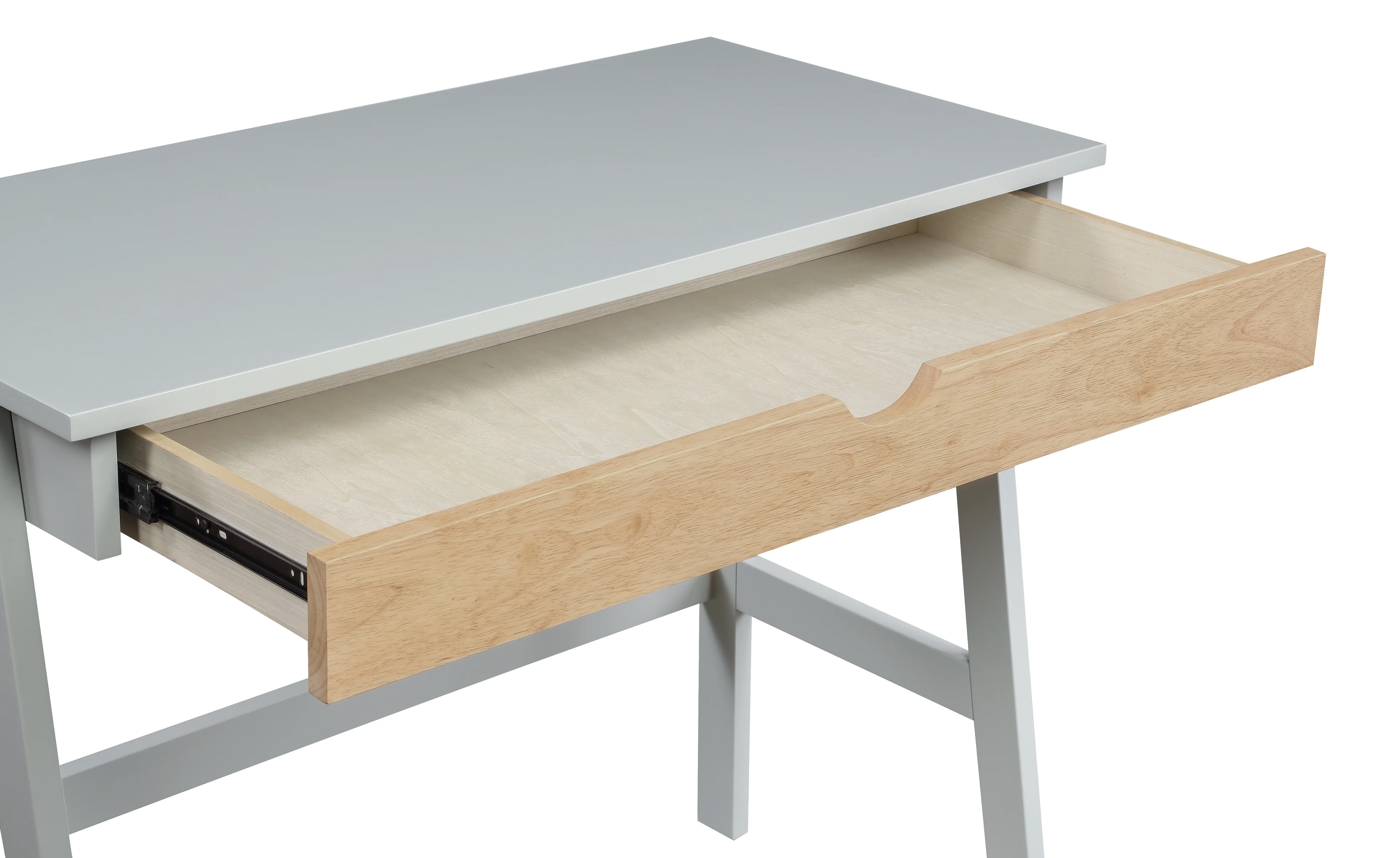 Olive & Opie Hilton Desk, Gray and Natural